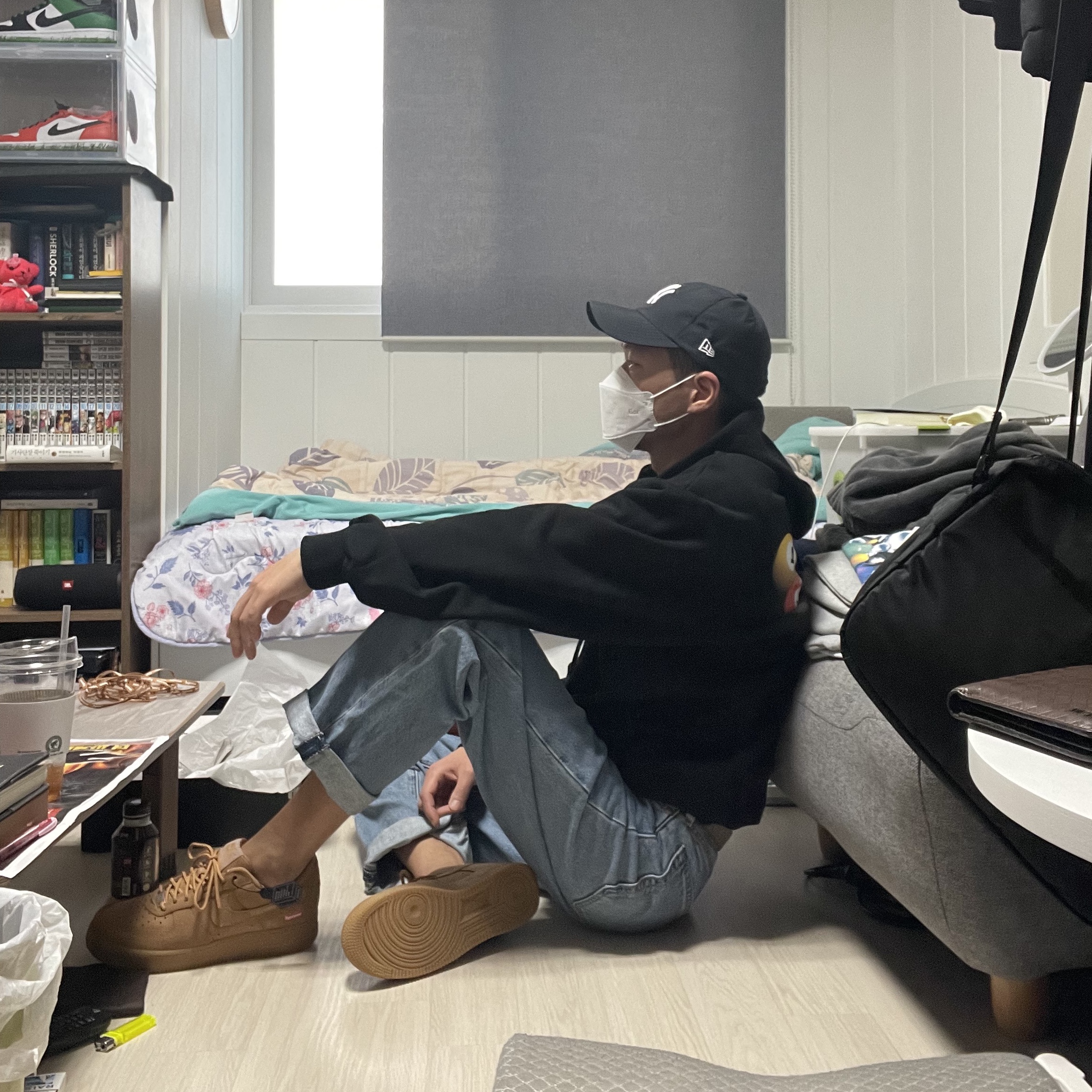 Nike x Supreme Air Force 1 Low Flax 착용 스타일