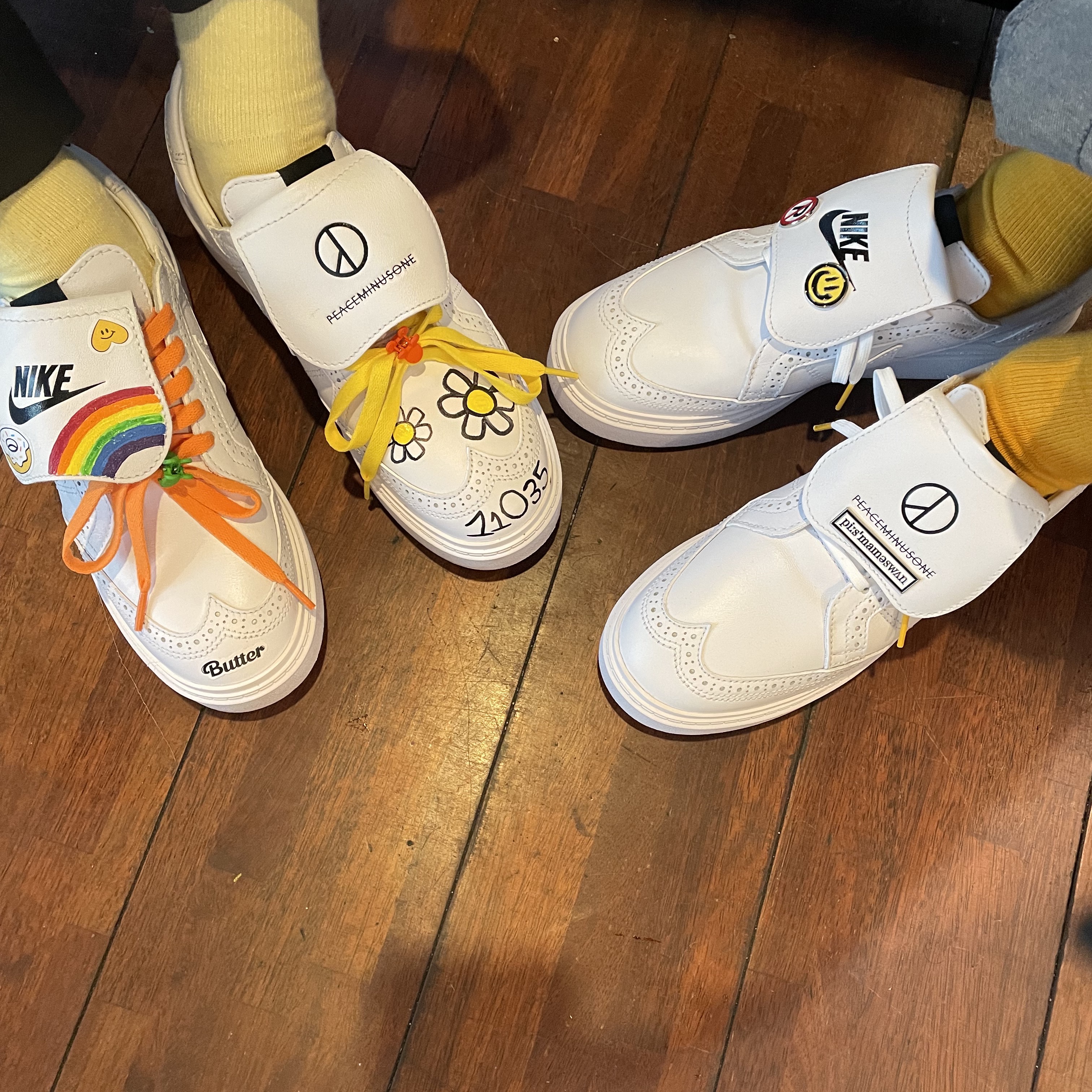 Nike x Peaceminusone Kwondo1 White 착용 스타일 - 1