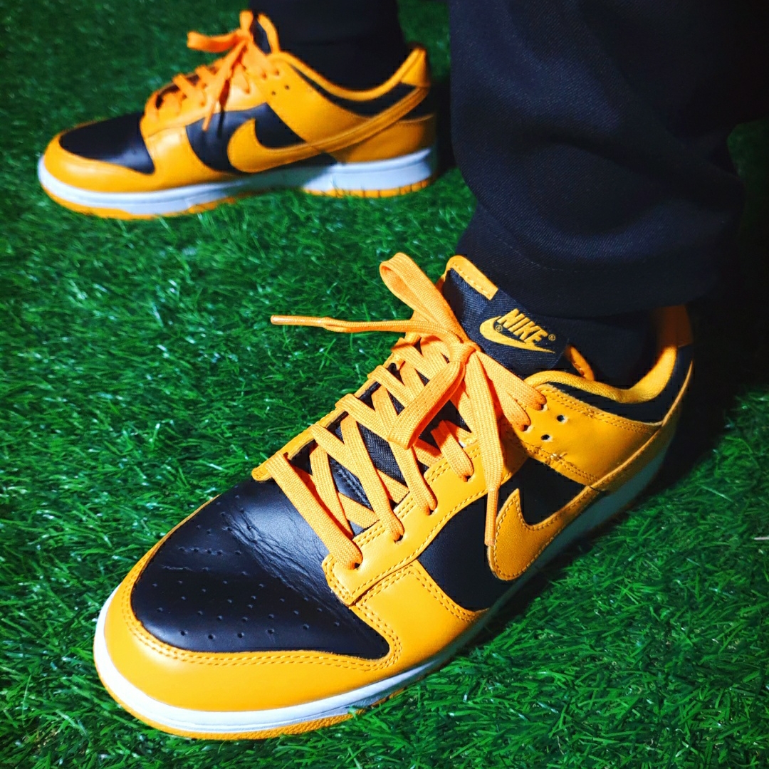Nike Dunk Low Retro Championship Goldenrod 착용 스타일 - 5