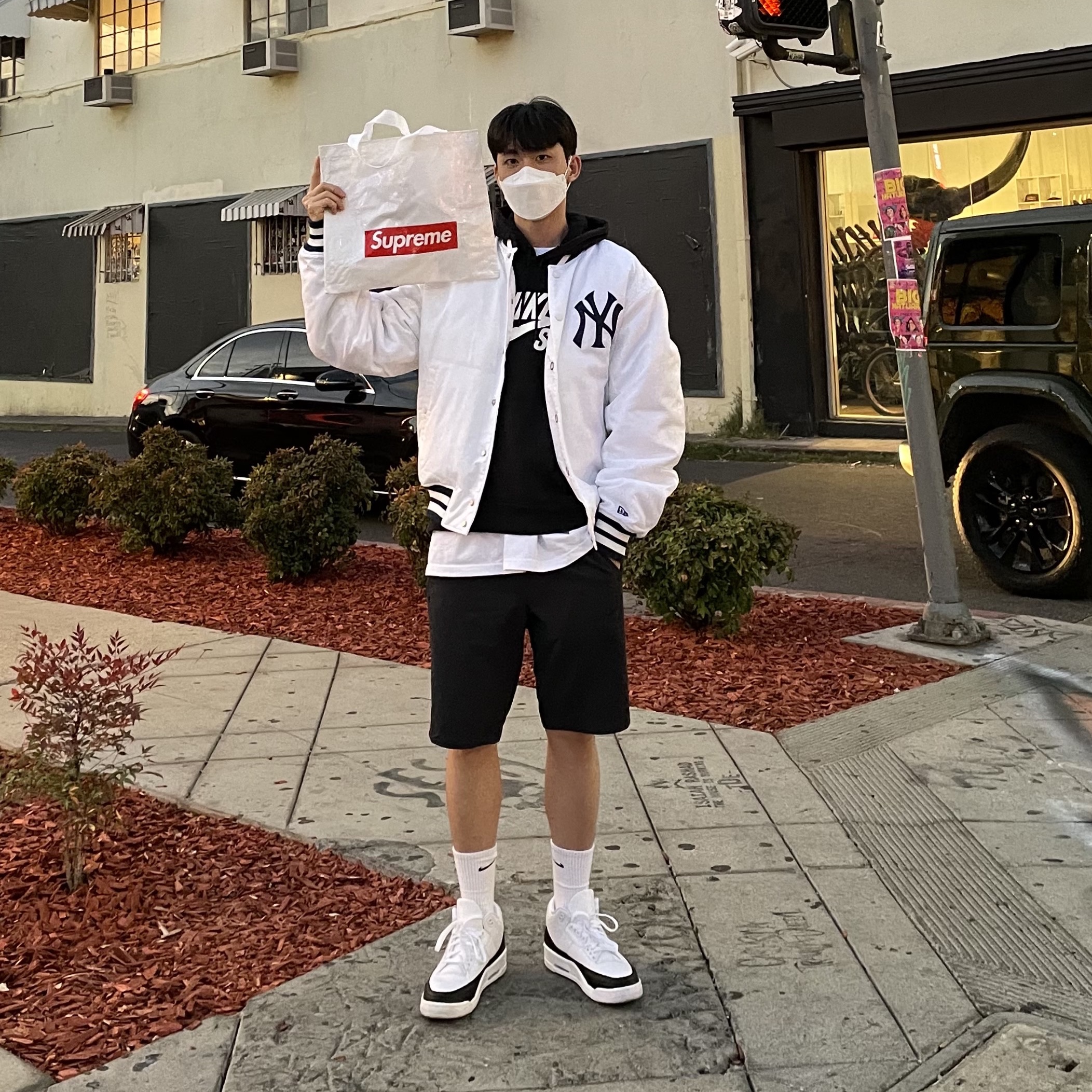 Jordan 3 x Fragment Retro SP White Black 착용 스타일