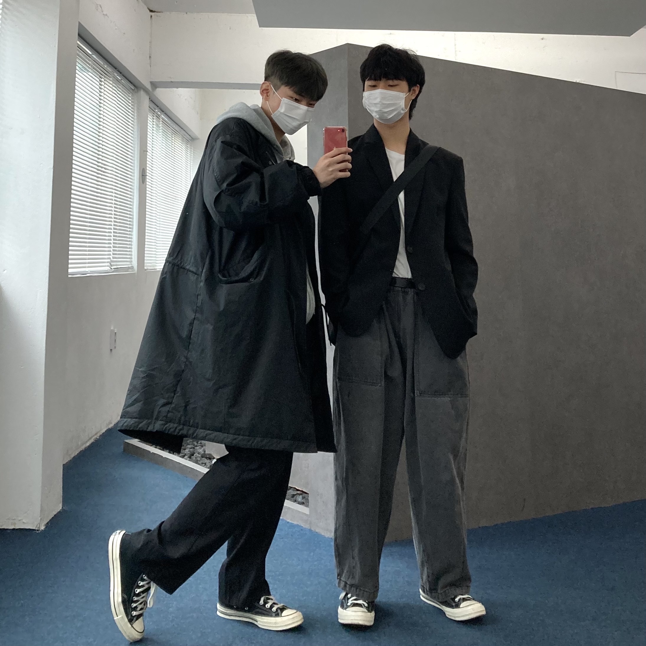 Converse Chuck 70 Hi Black 착용 스타일 - 1