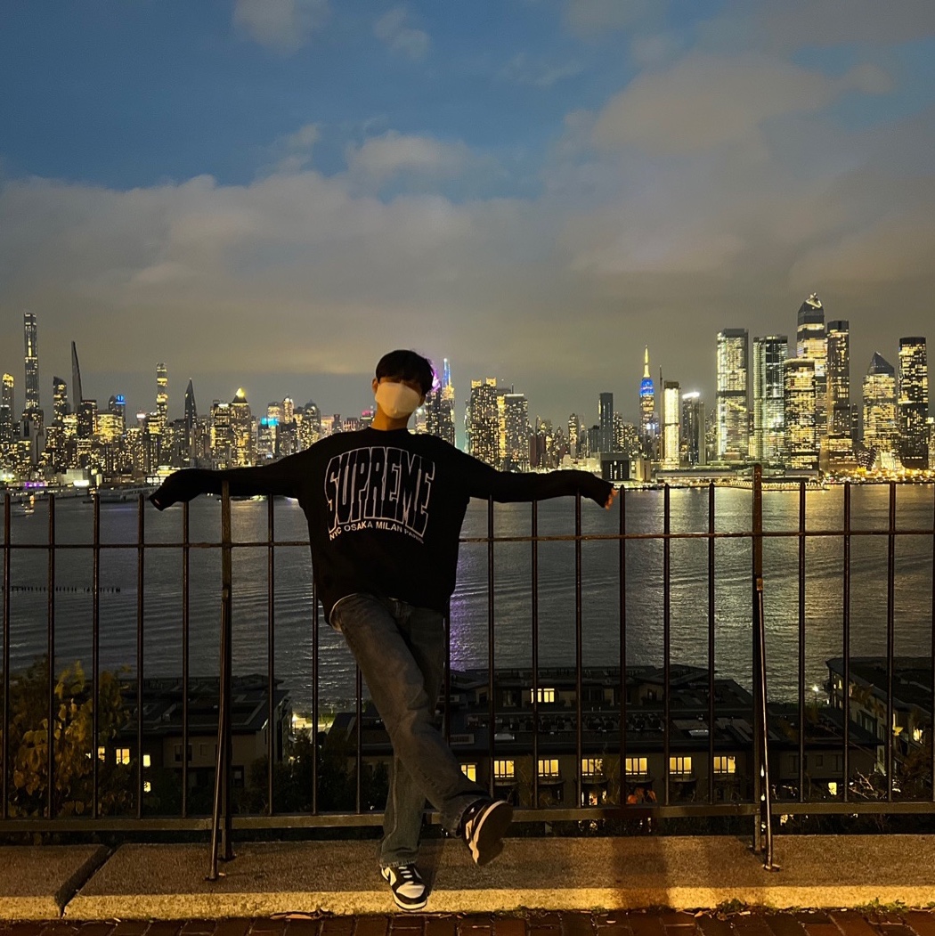 Supreme Cities Arc Crewneck Black - 21FW, Nike Dunk Low Retro Black 착용 스타일 - 4