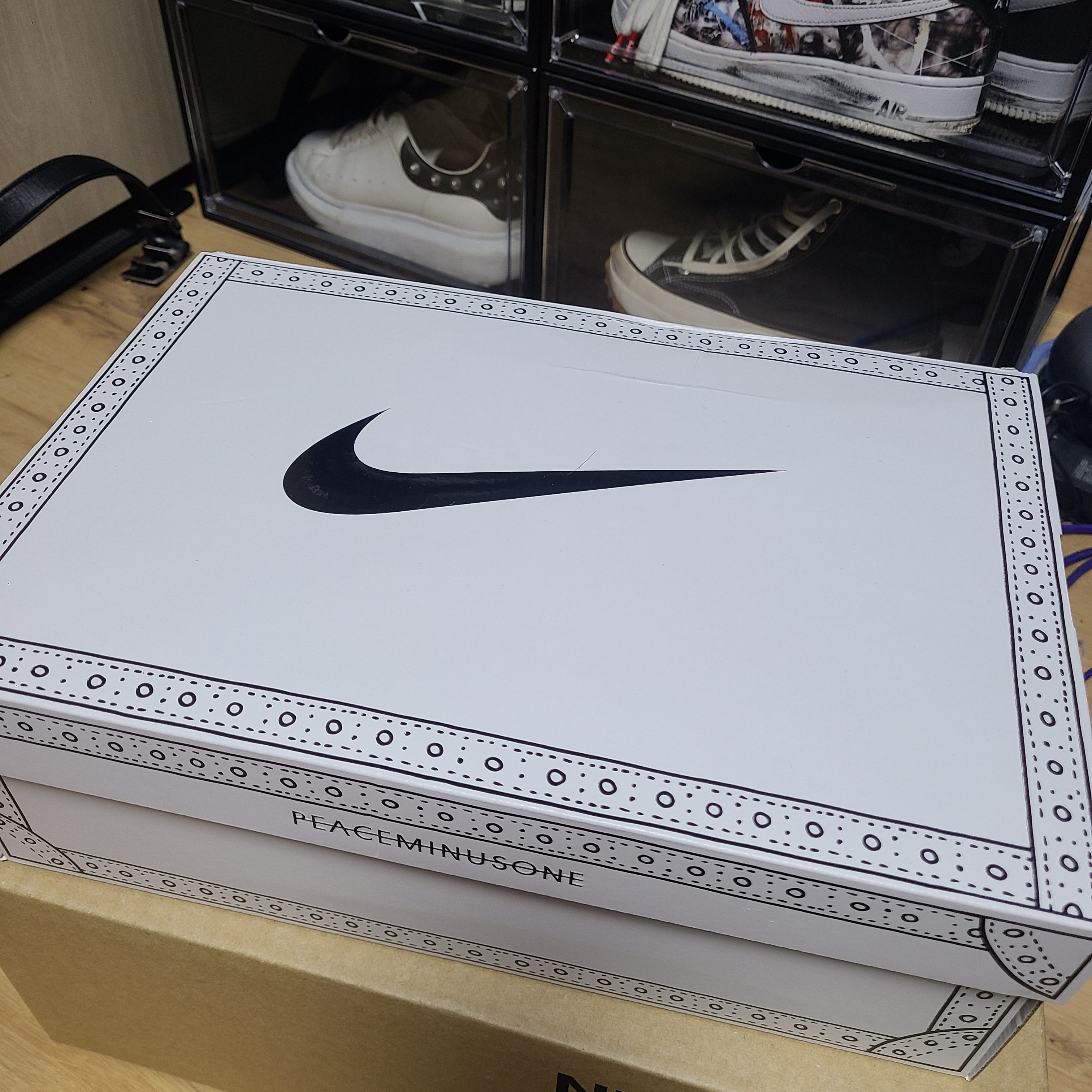 Nike x Peaceminusone Kwondo1 White 착용 스타일 - 2