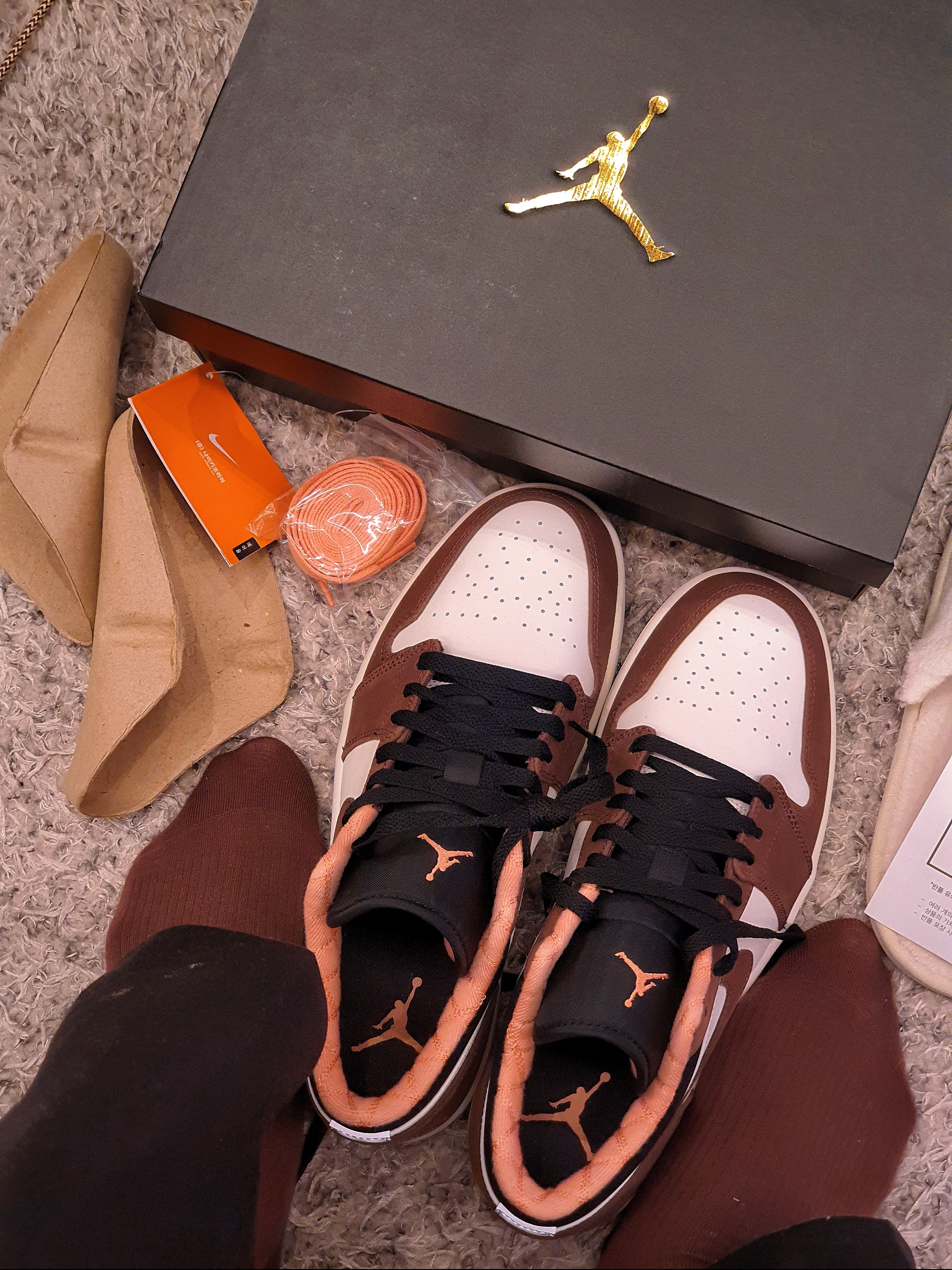 Jordan 1 Low SE Chocolate Bliss 착용 스타일 - 1
