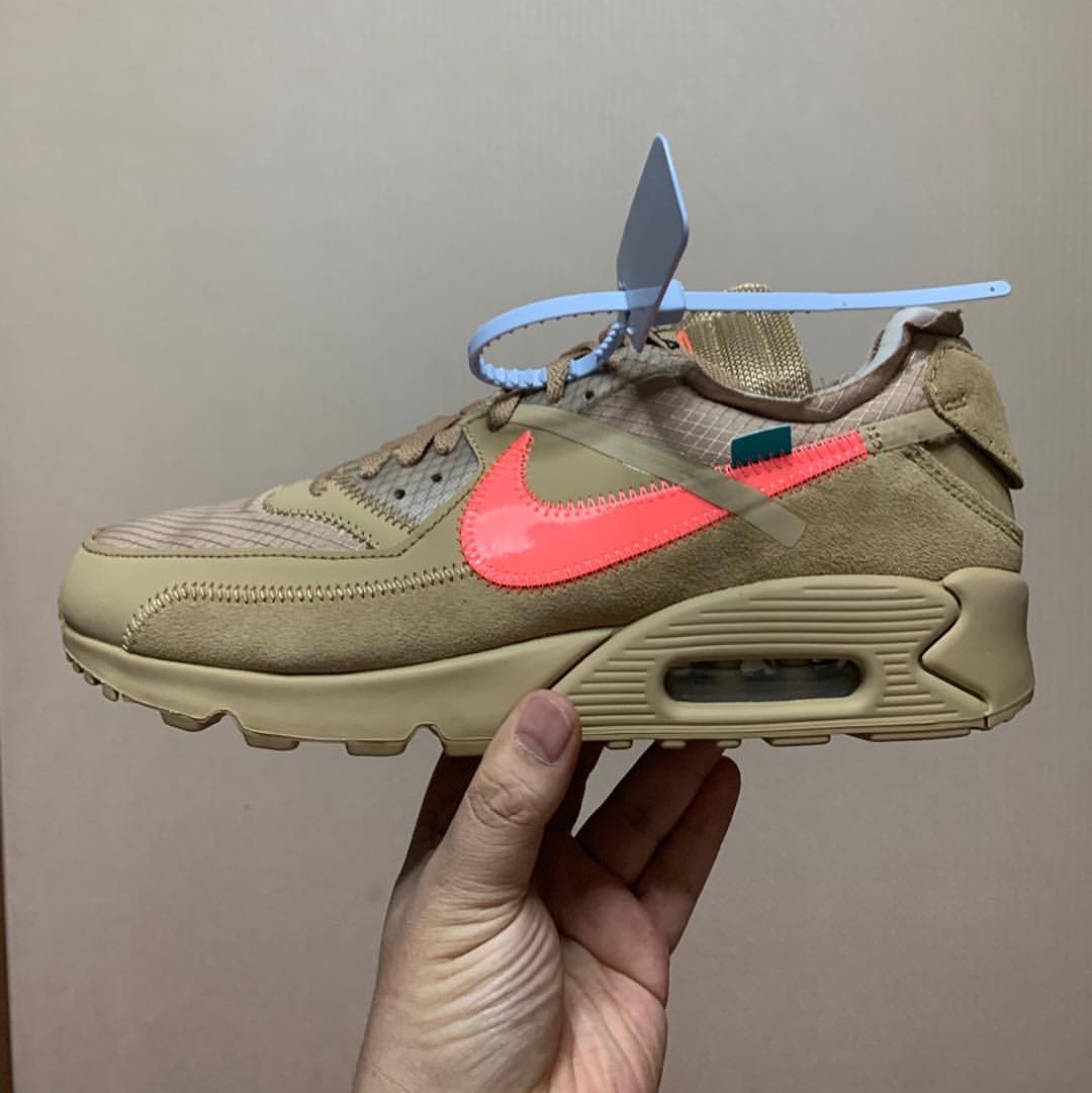 Nike x Off-White Air Max 90 V2 Desert Ore 착용 스타일