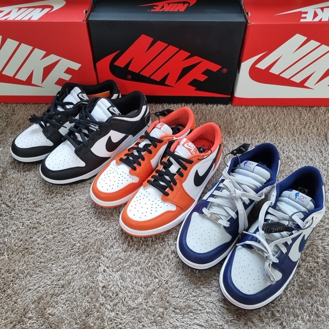 Nike Dunk Low Retro Black, Jordan 1 Low OG Starfish 착용 스타일
