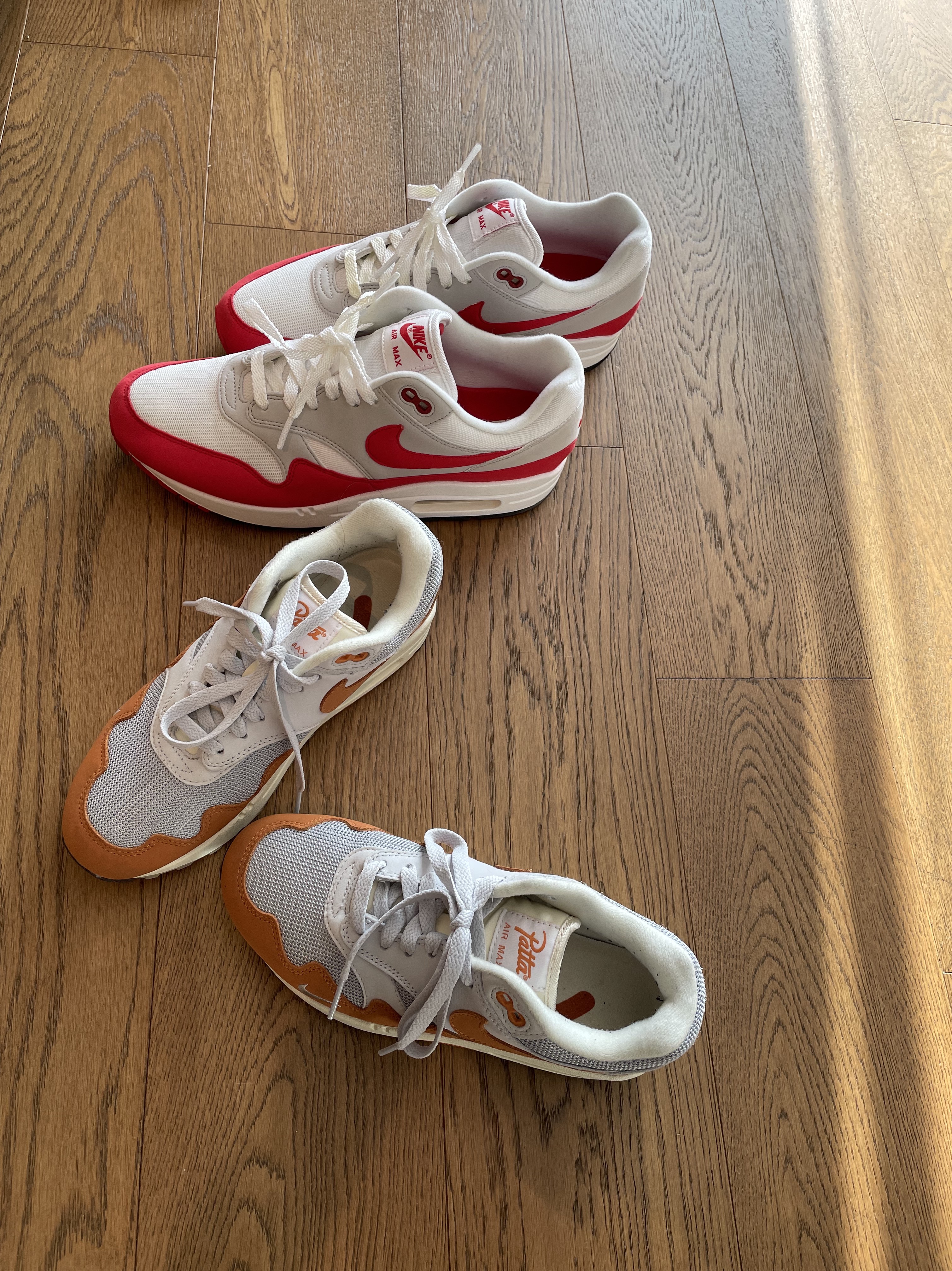 Nike x Patta Air Max 1 Monarch, Nike Air Max 1 Anniversary Red 2017 착용 스타일 - 1