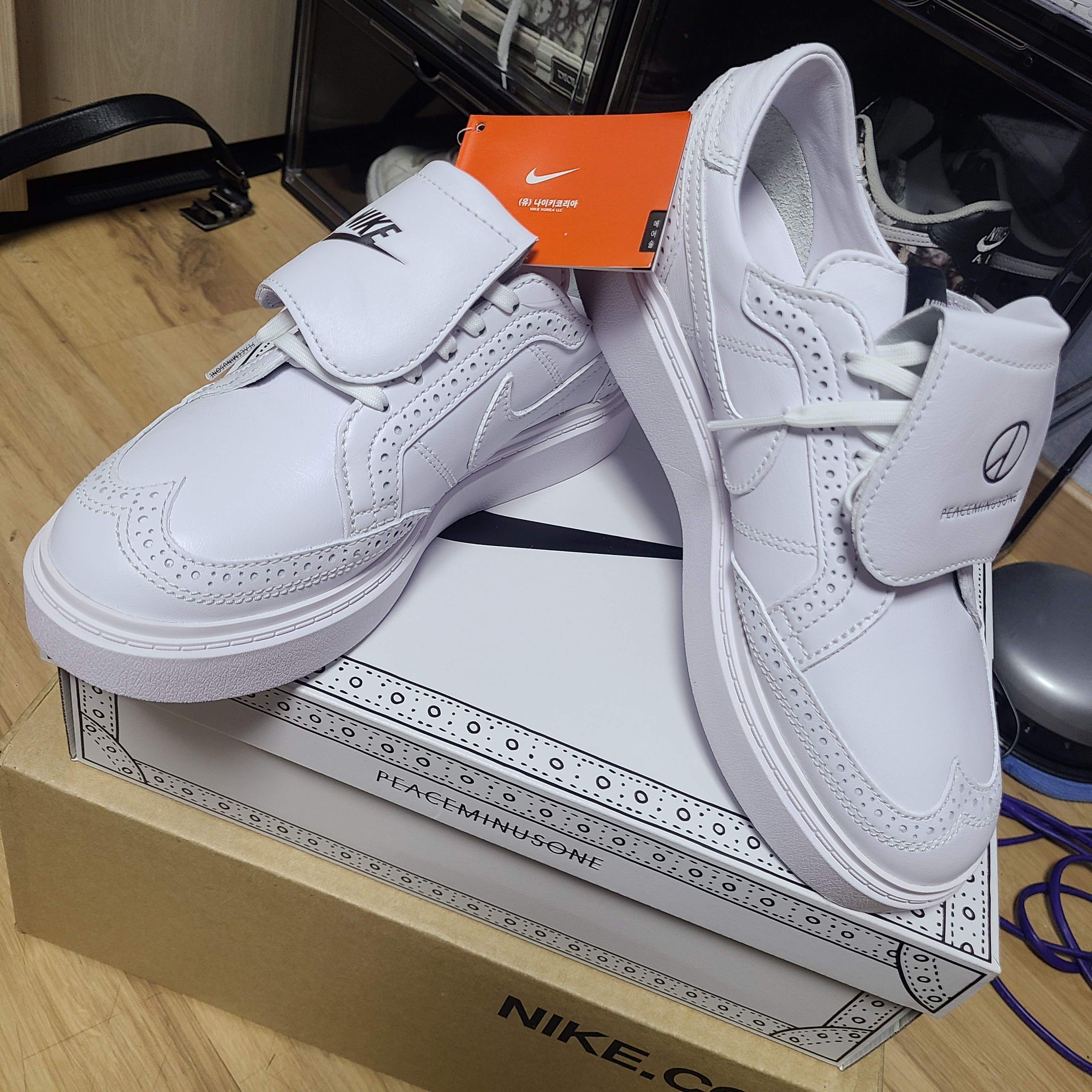 Nike x Peaceminusone Kwondo1 White 착용 스타일 - 1