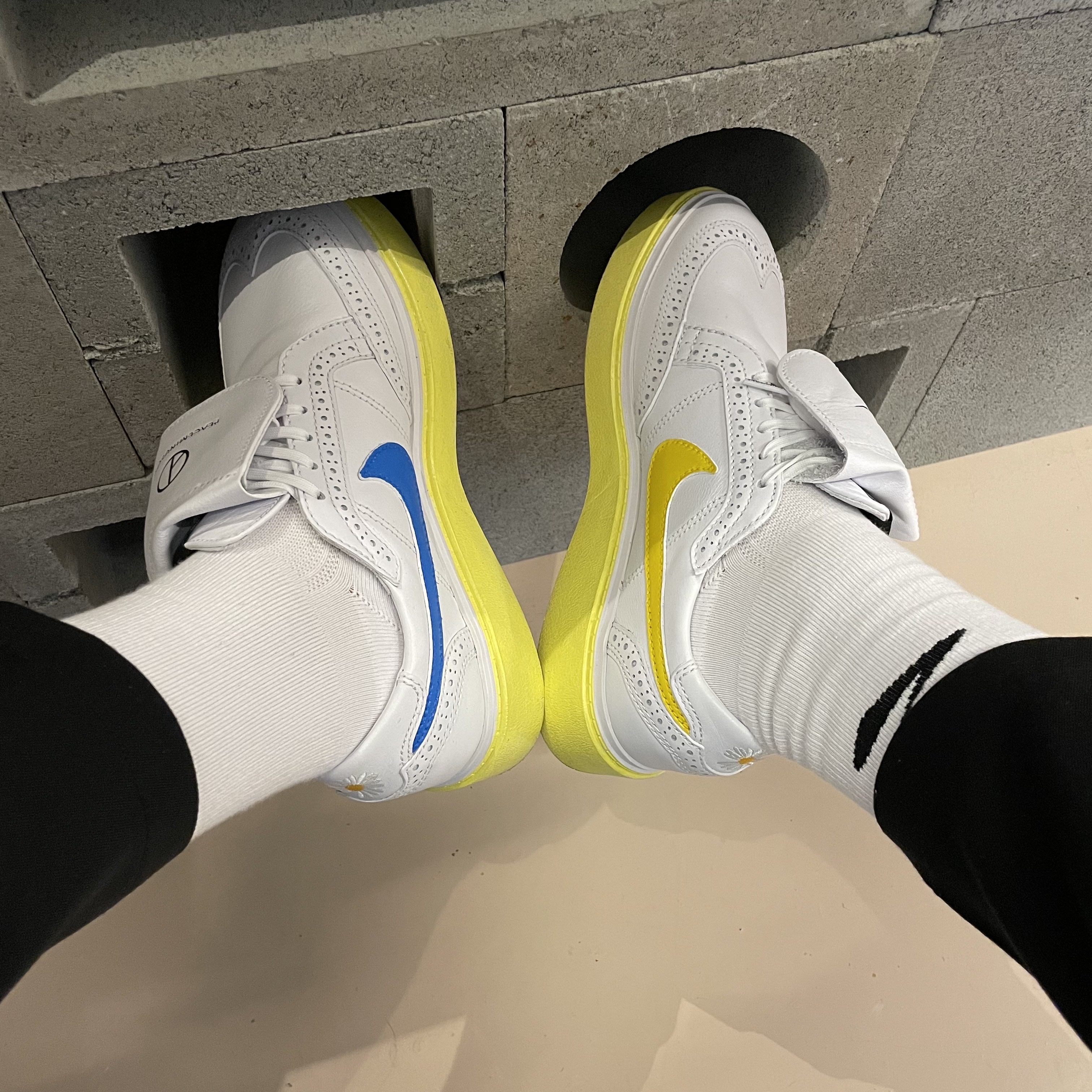 Nike x Peaceminusone Kwondo1 White 착용 스타일 - 3
