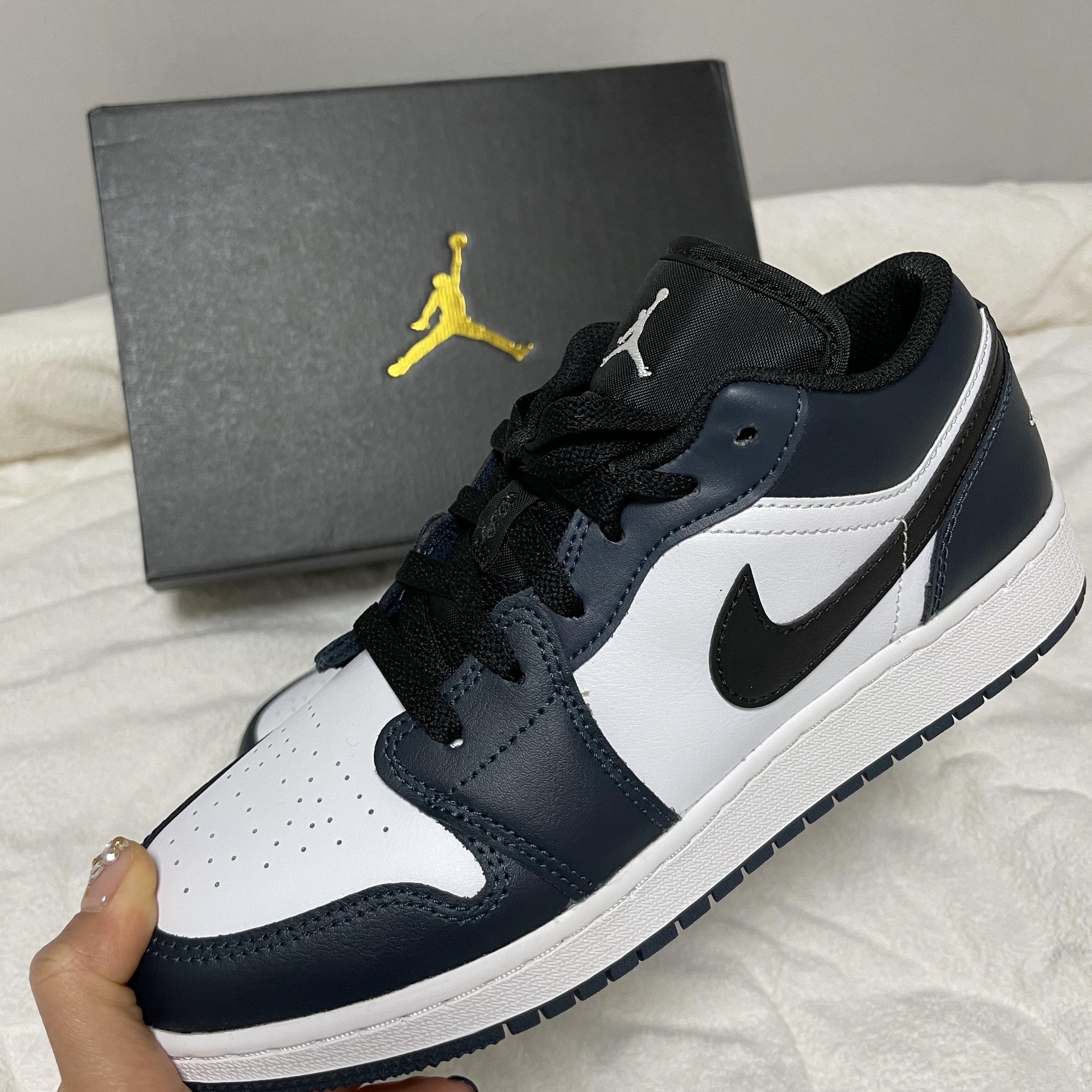 (GS) Jordan 1 Low Armory Navy, Jordan 1 Low Dark Teal 착용 스타일 - 2