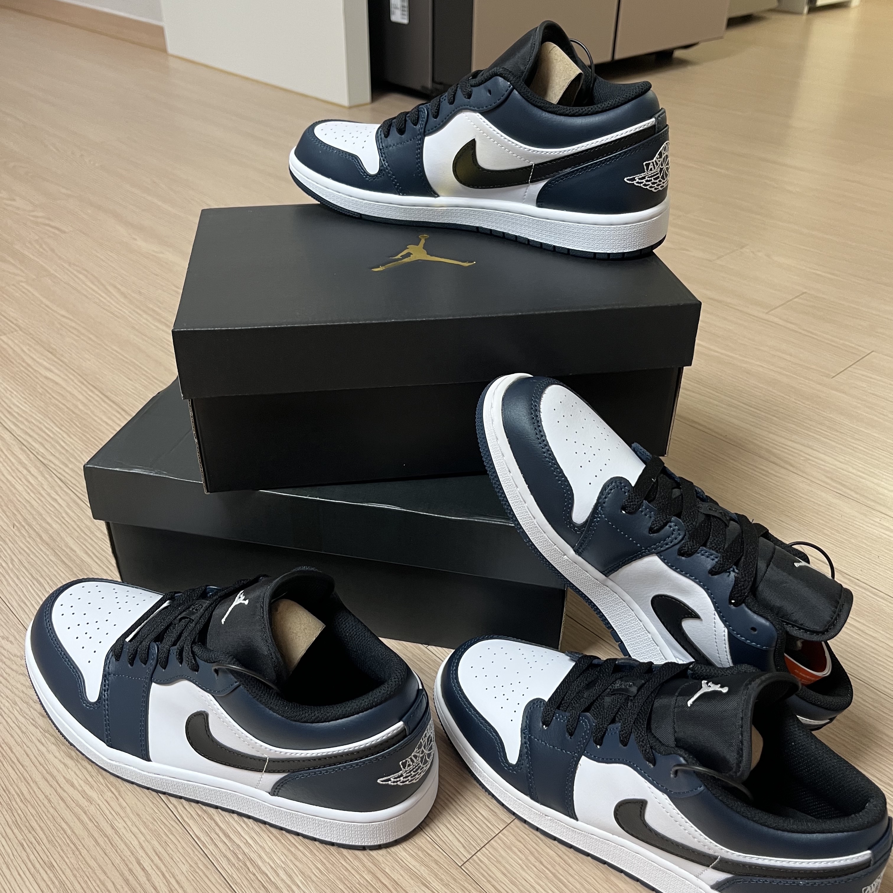 (GS) Jordan 1 Low Armory Navy, Jordan 1 Low Dark Teal 착용 스타일 - 5