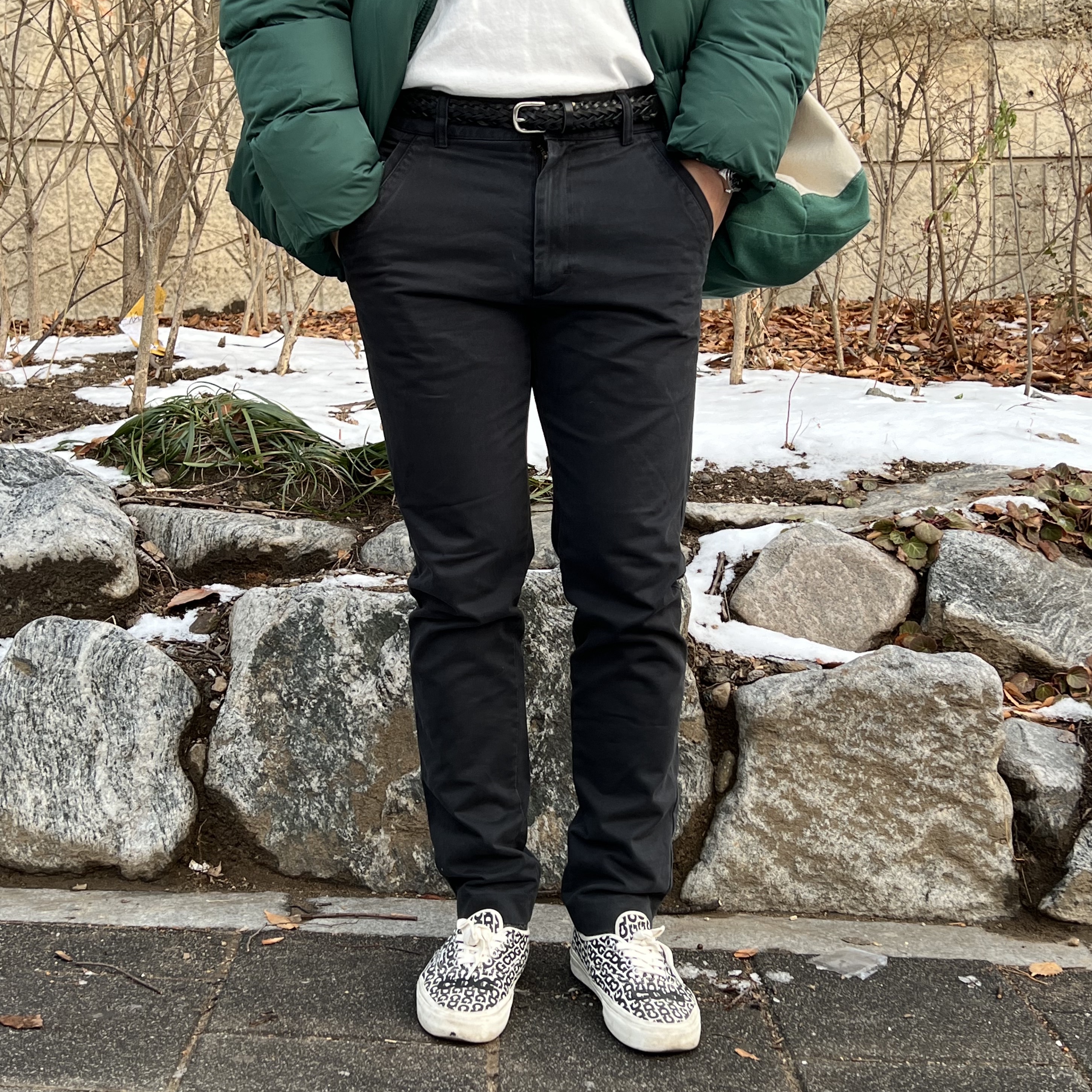 Vans Vault x CDG OG Authentic LX White Black 2018 착용 스타일 - 2