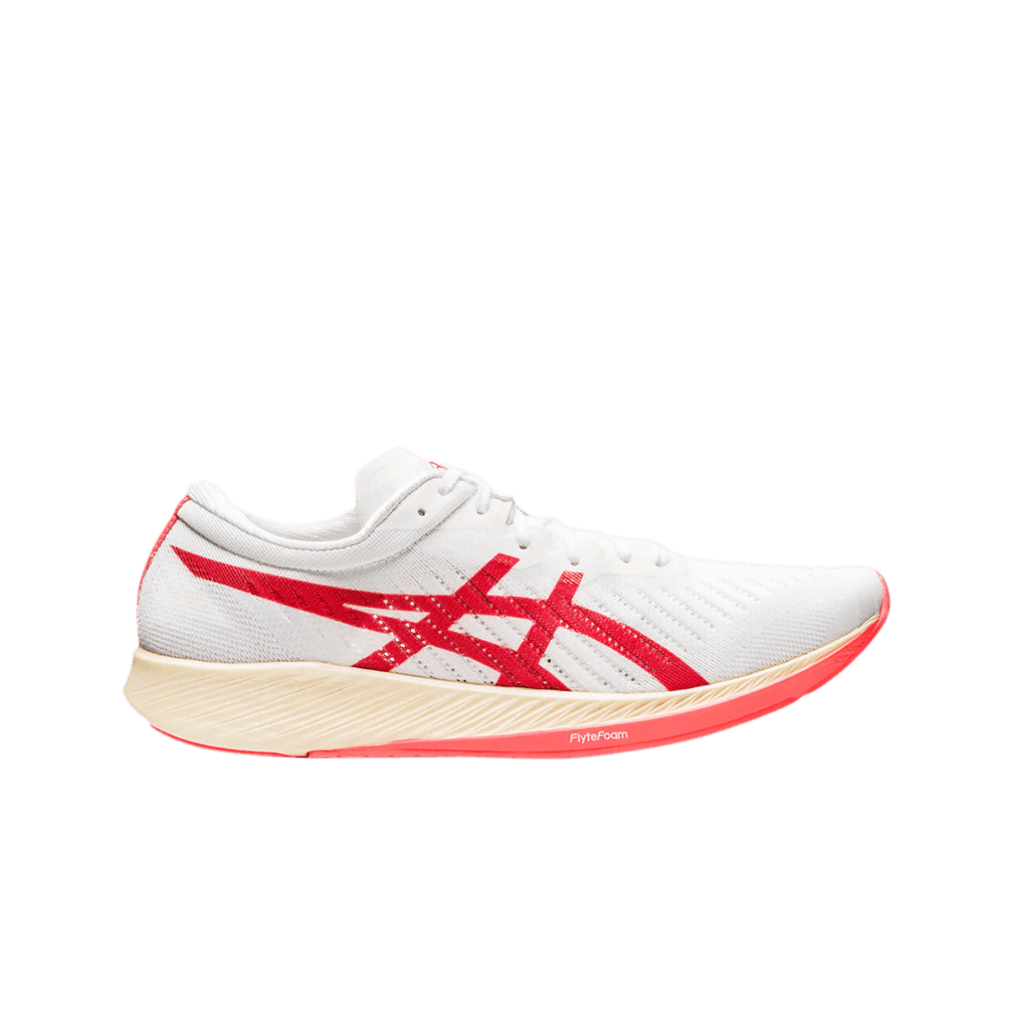 1011A676-100 Asics Metaracer White Sunrise Red