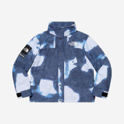 Supreme x The North Face Bleached Denim Print Mountain Jacket Indigo - 21FW