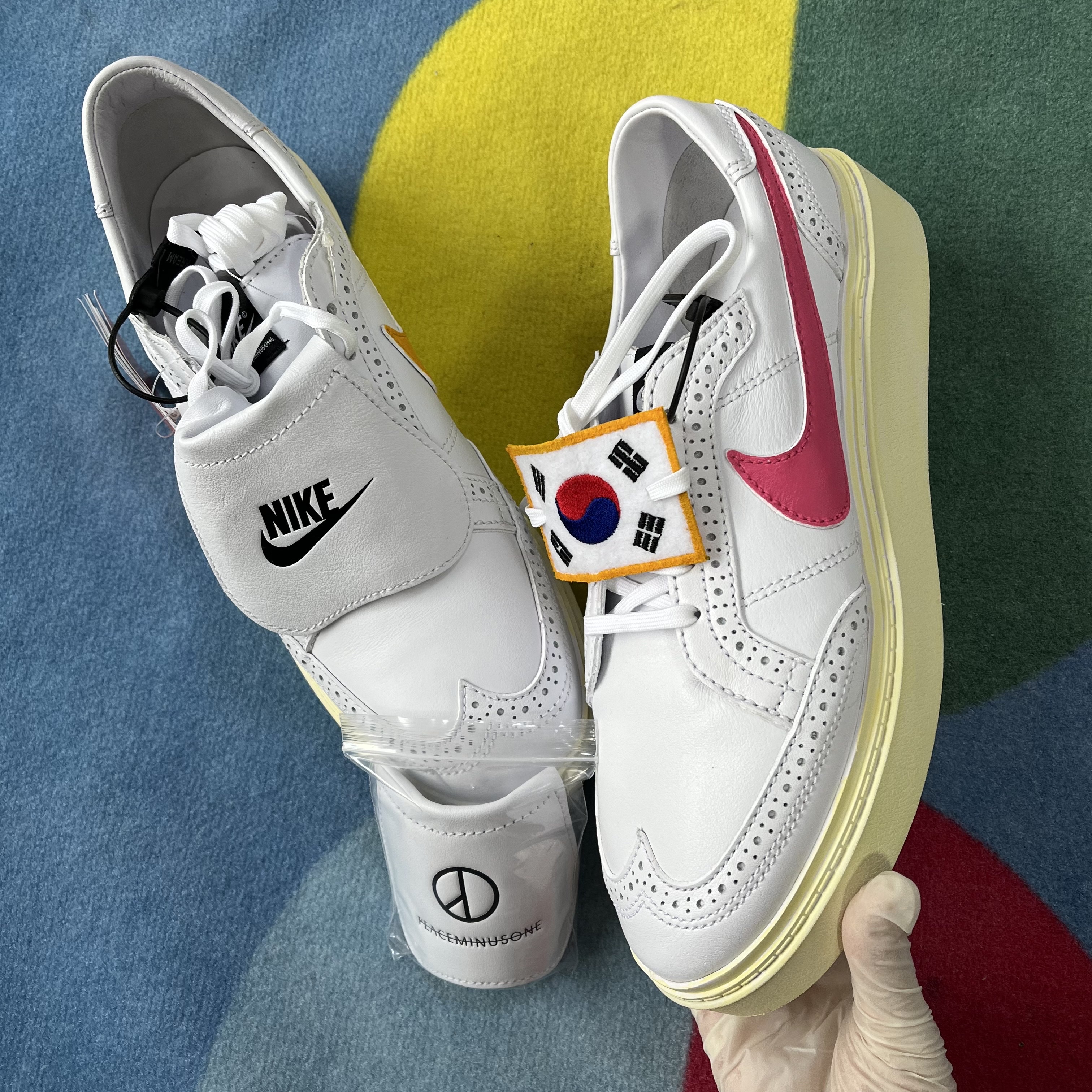 Nike x Peaceminusone Kwondo1 White 착용 스타일 - 3