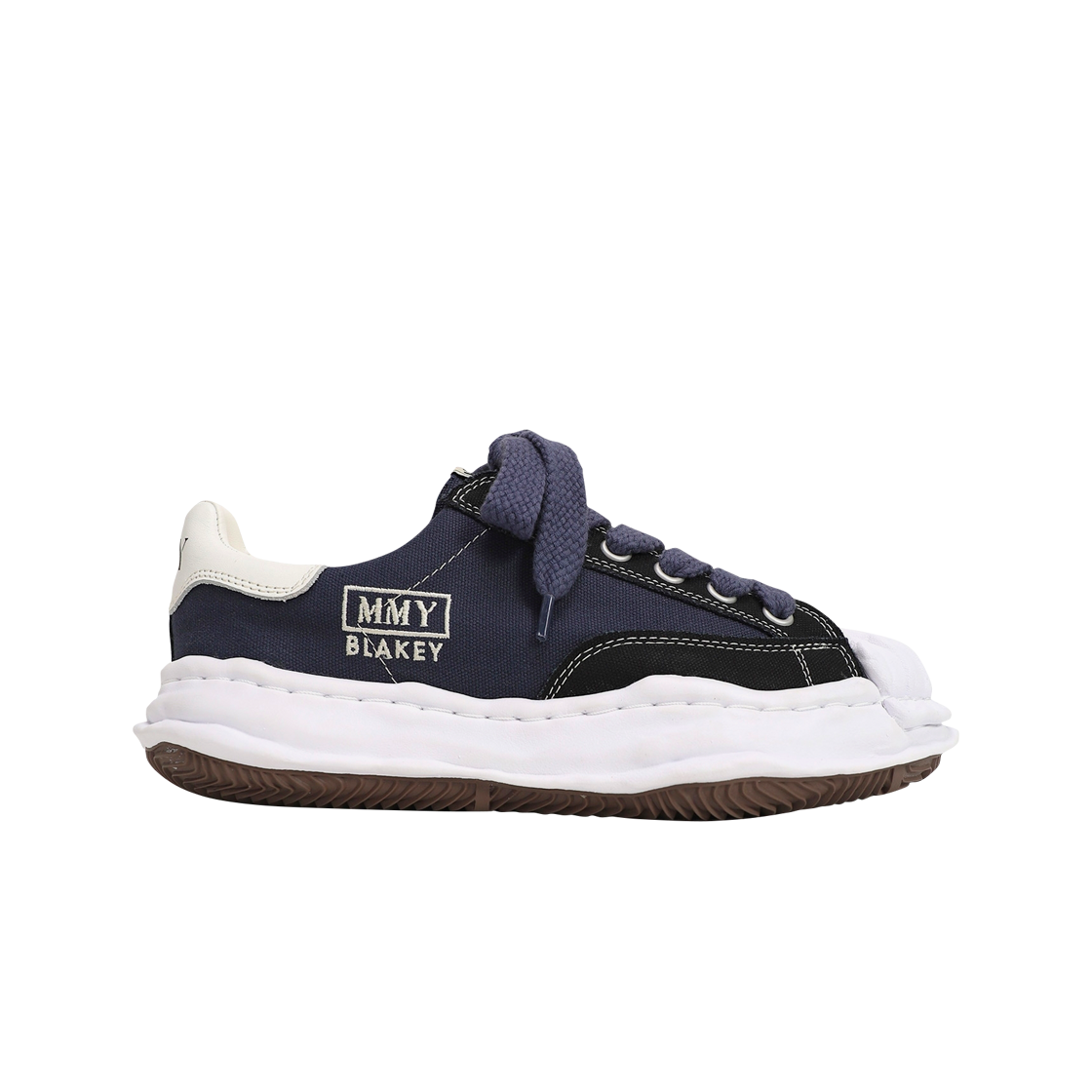 메종 미하라 야스히로 블레이키 OG 솔 캔버스 로우탑 스니커즈 블랙(Maison Mihara Yasuhiro Blakey OG Sole Canvas Low-top Sneakers Black)