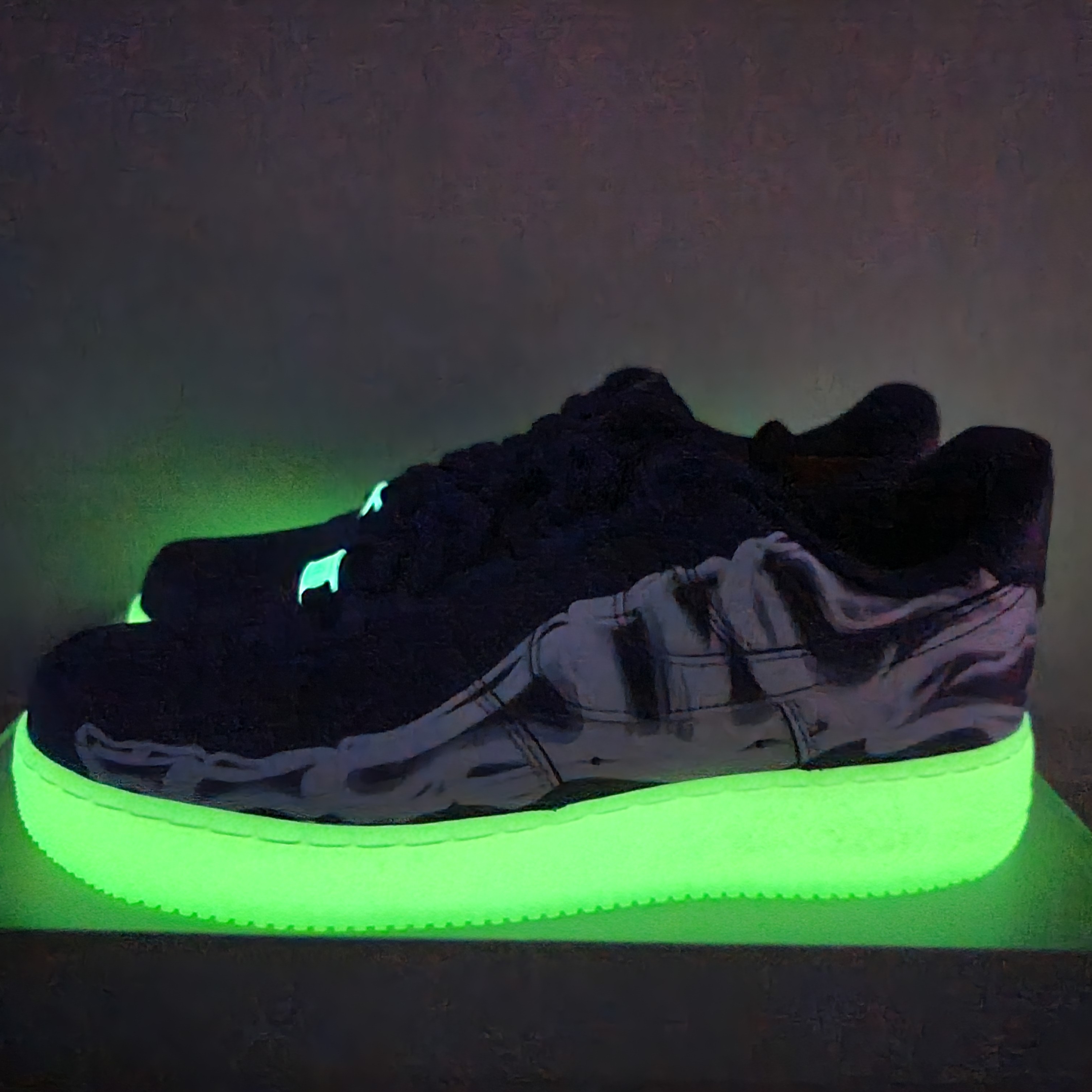 Nike Air Force 1 Low '07 Purple Skeleton 착용 스타일 - 2