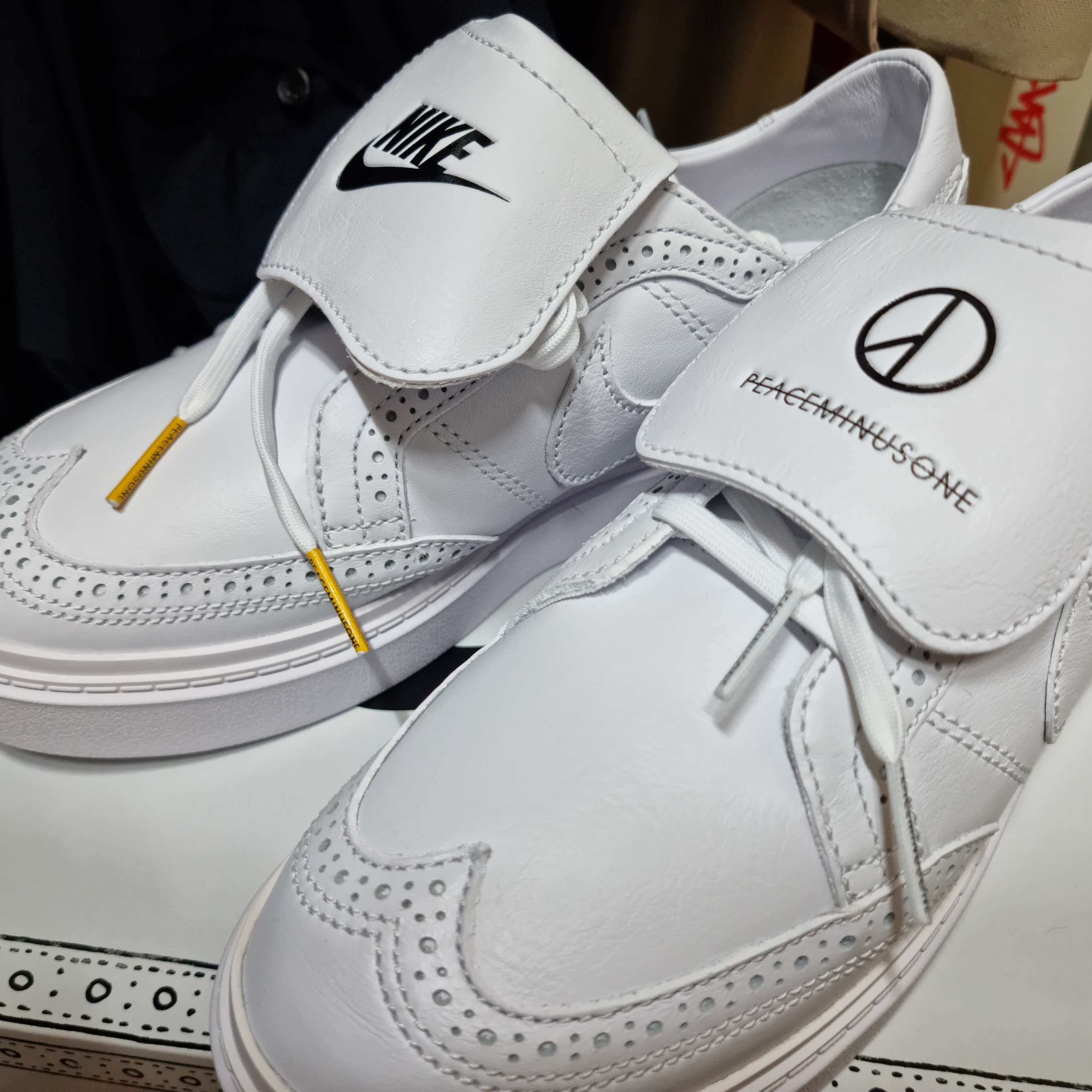 Nike x Peaceminusone Kwondo1 White 착용 스타일 - 4