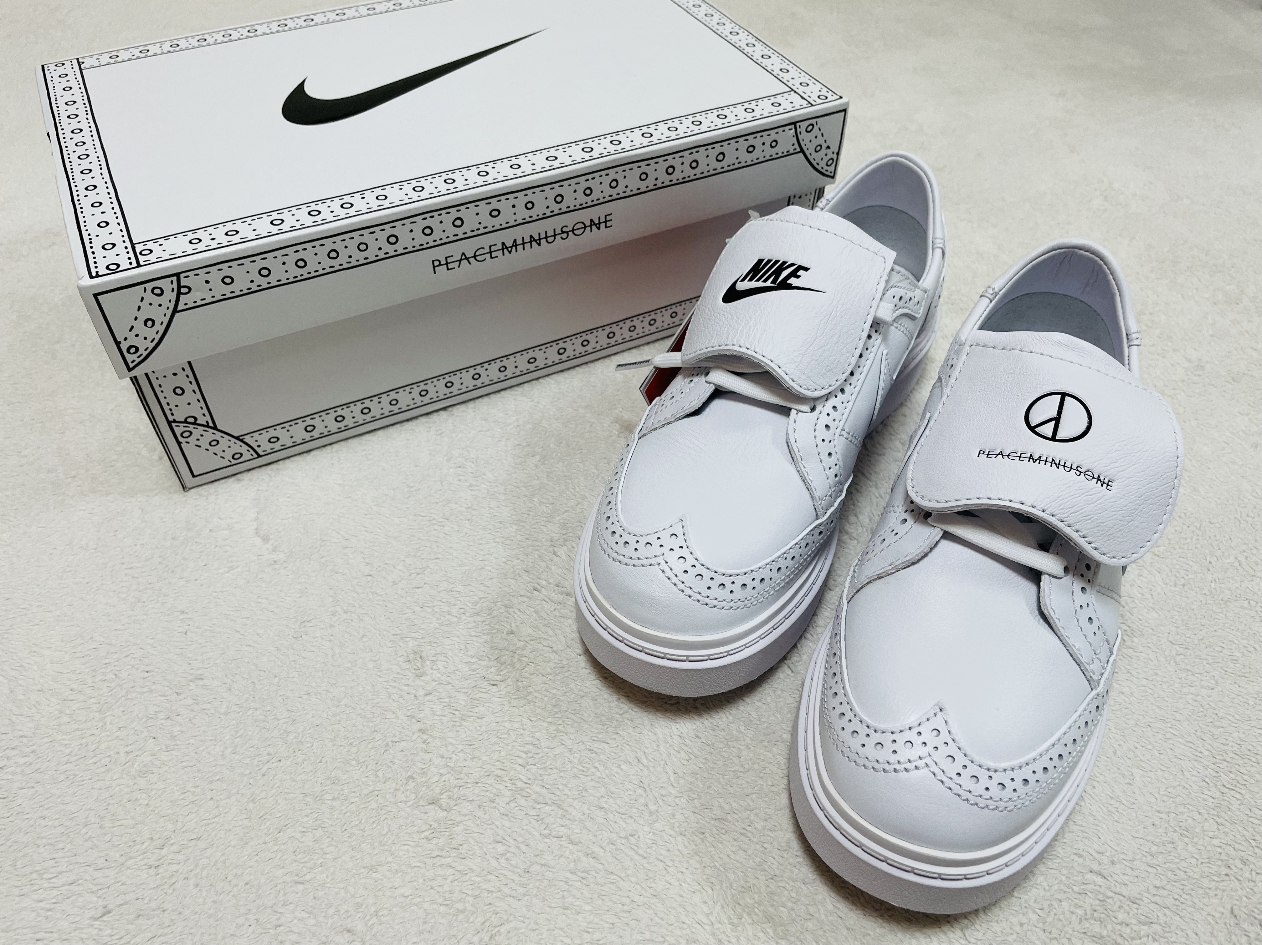 Nike x Peaceminusone Kwondo1 White 착용 스타일 - 1