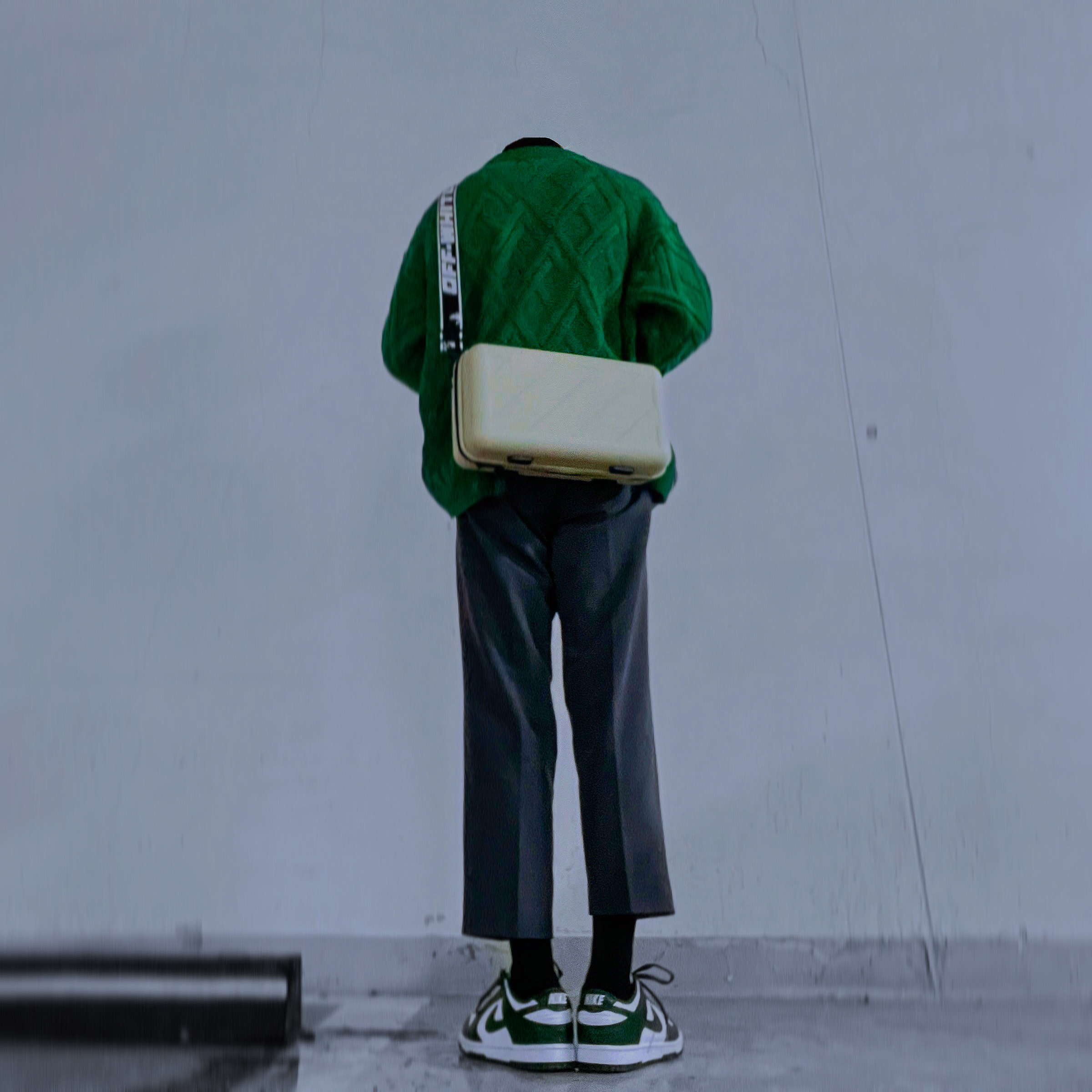 Nike Dunk Low Retro Varsity Green, Off-White x Amore Pacific Protection Box (Without Cosmetics) 착용 스타일 - 2