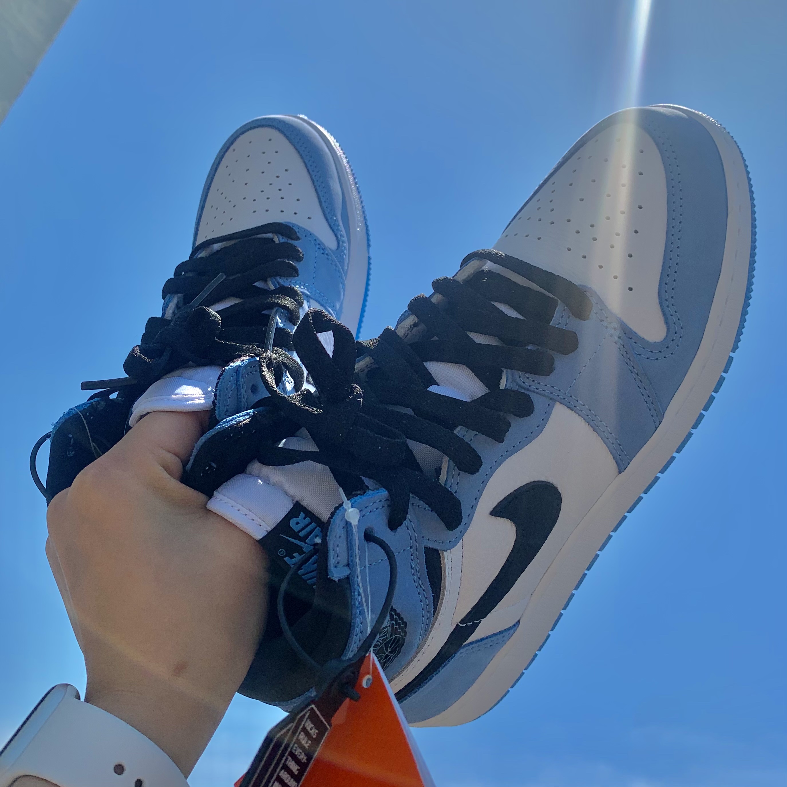 (GS) Jordan 1 Retro High OG University Blue, Jordan 1 Retro High OG University Blue 착용 스타일