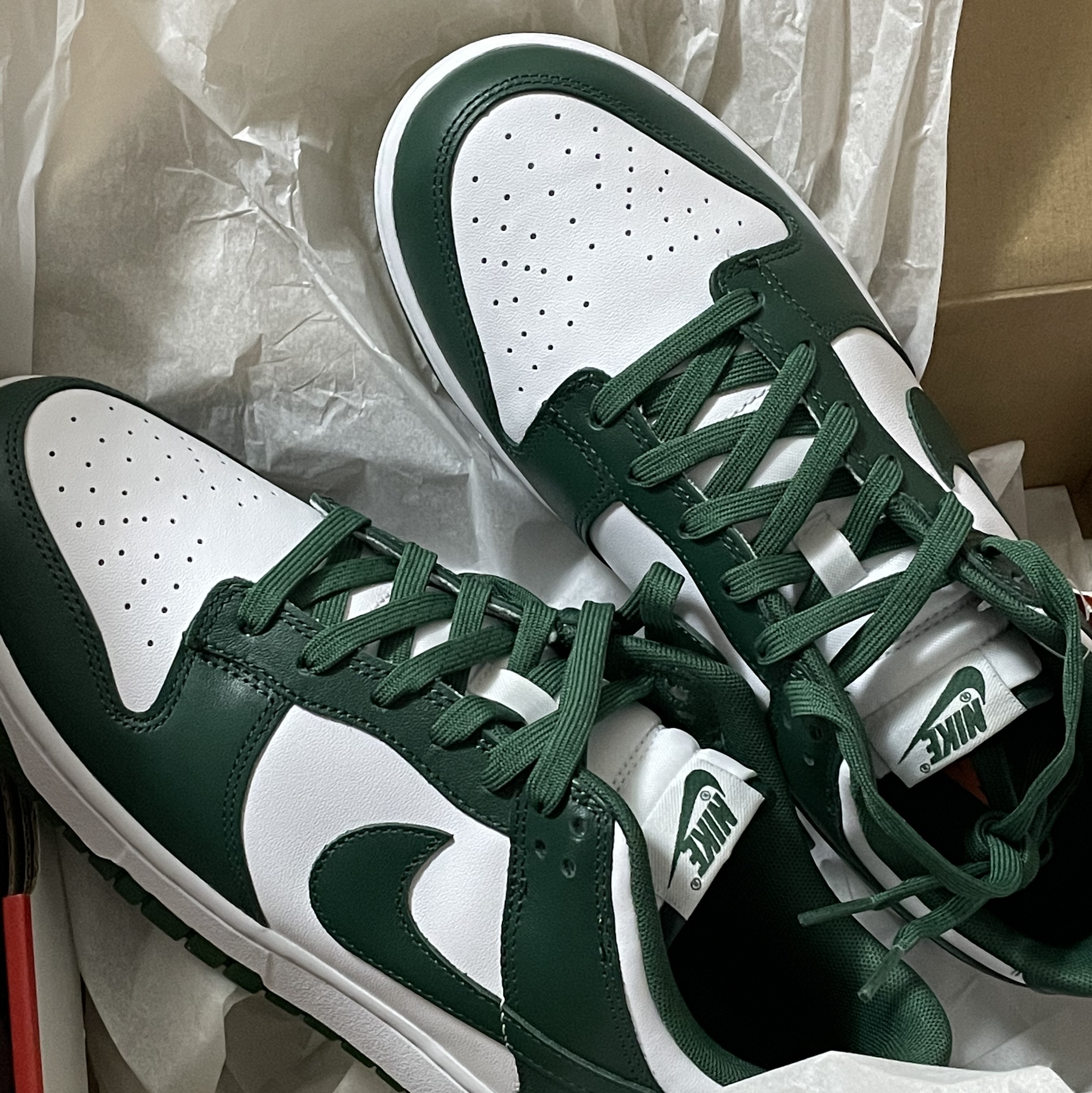 Nike Dunk Low Retro Varsity Green 착용 스타일