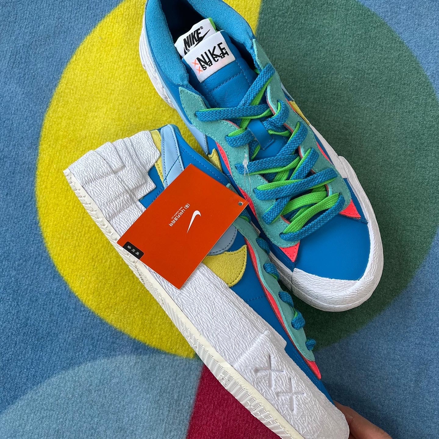 Nike x Sacai x Kaws Blazer Low Neptune Blue 착용 스타일 - 1