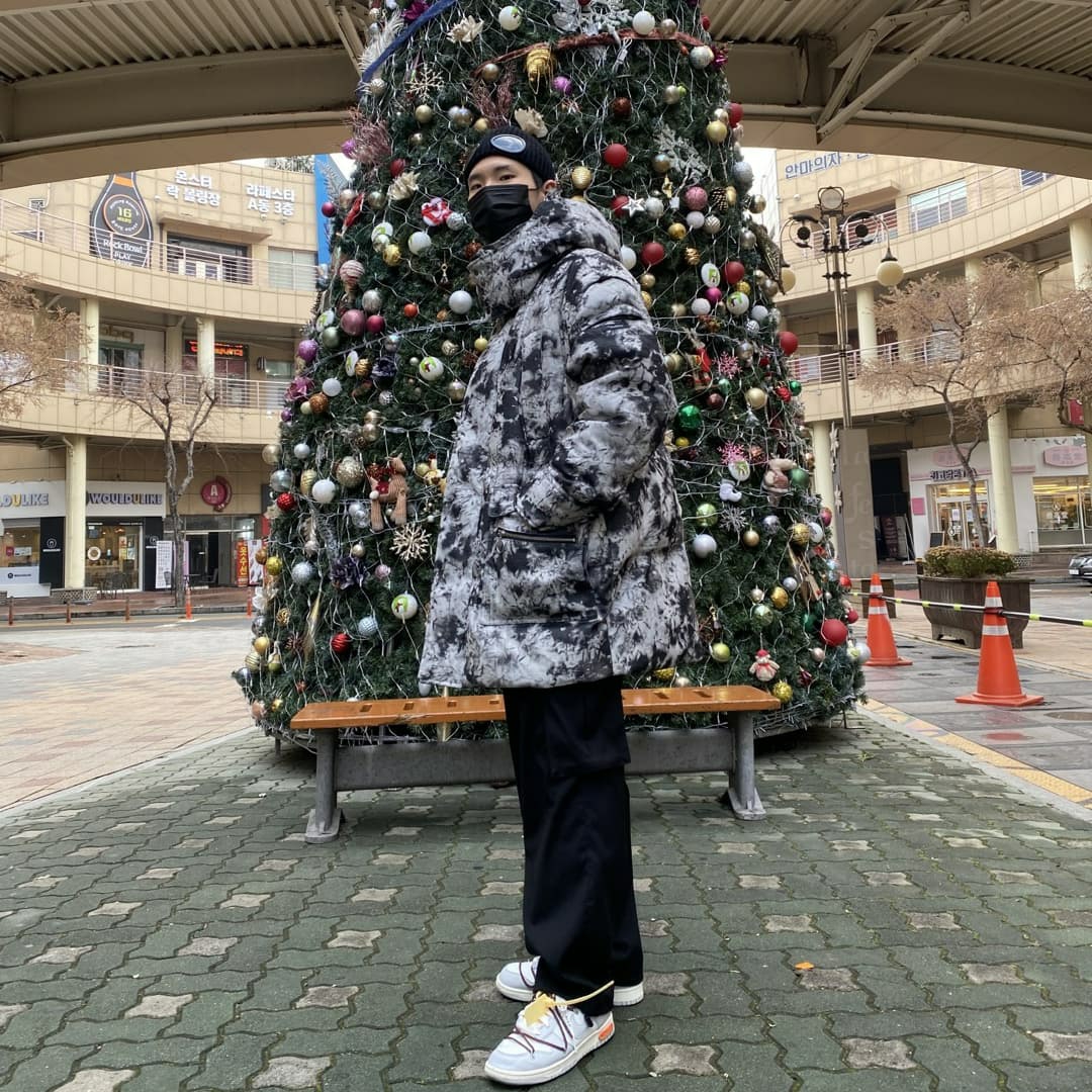 Nike x Off-White Dunk Low The 50 - Lot 46, C.P. Company Extra Fine Merino Wool Goggle Beanie Black - 21FW 착용 스타일 - 1