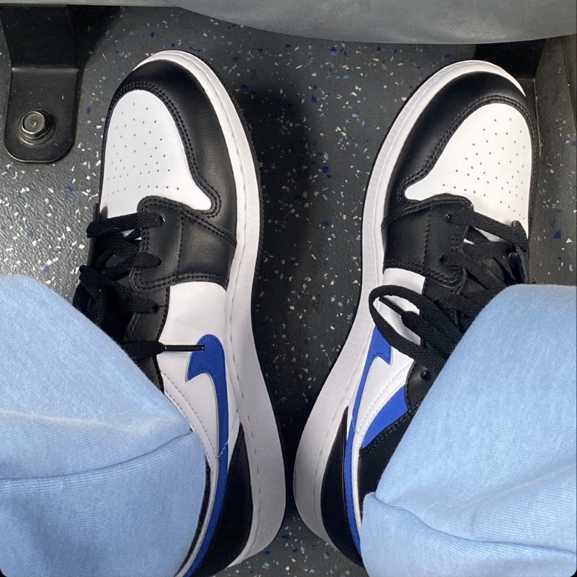 Jordan 1 Mid Racer Blue, (GS) Jordan 1 Mid Racer Blue 착용 스타일