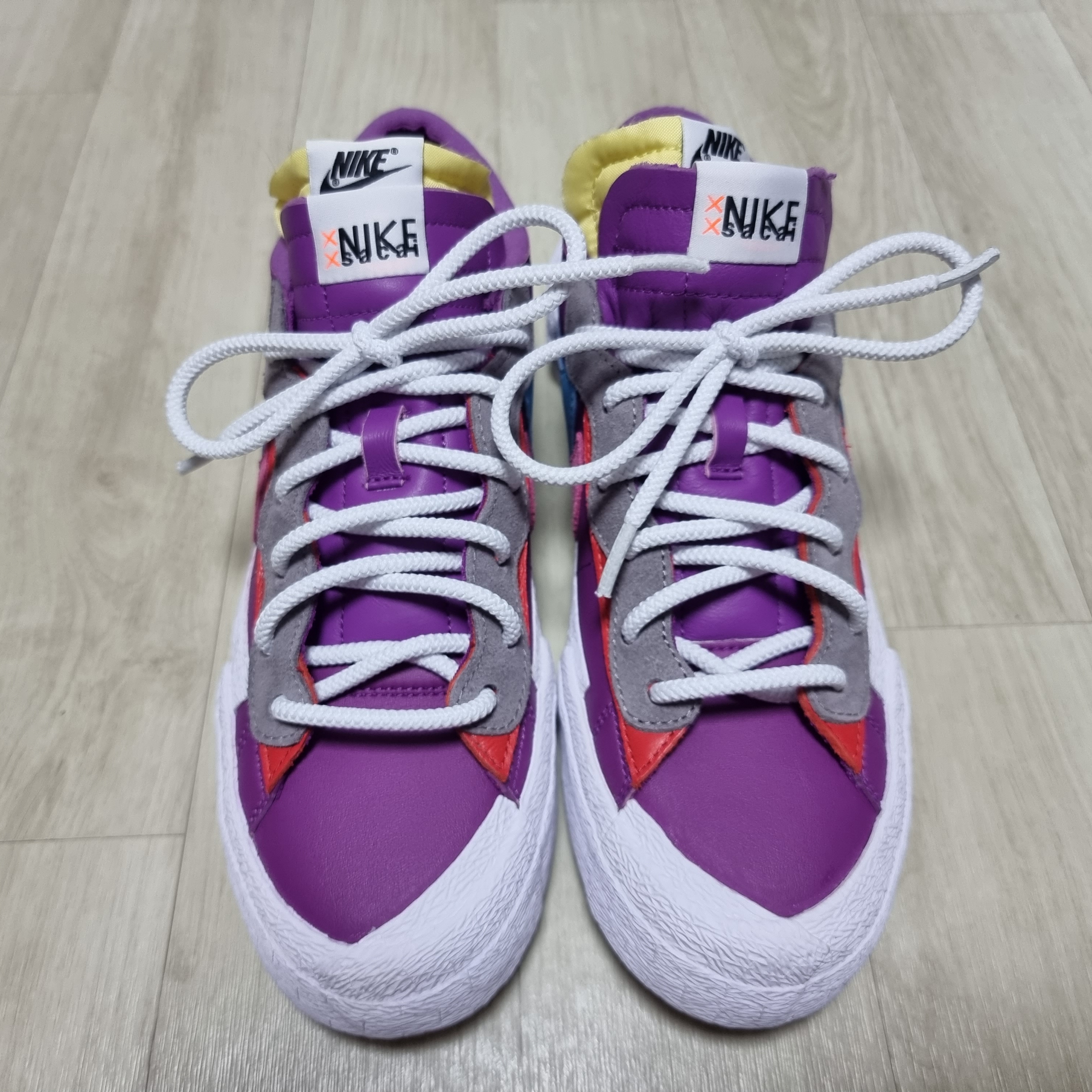 Nike x Sacai x Kaws Blazer Low Purple Dusk 착용 스타일 - 2