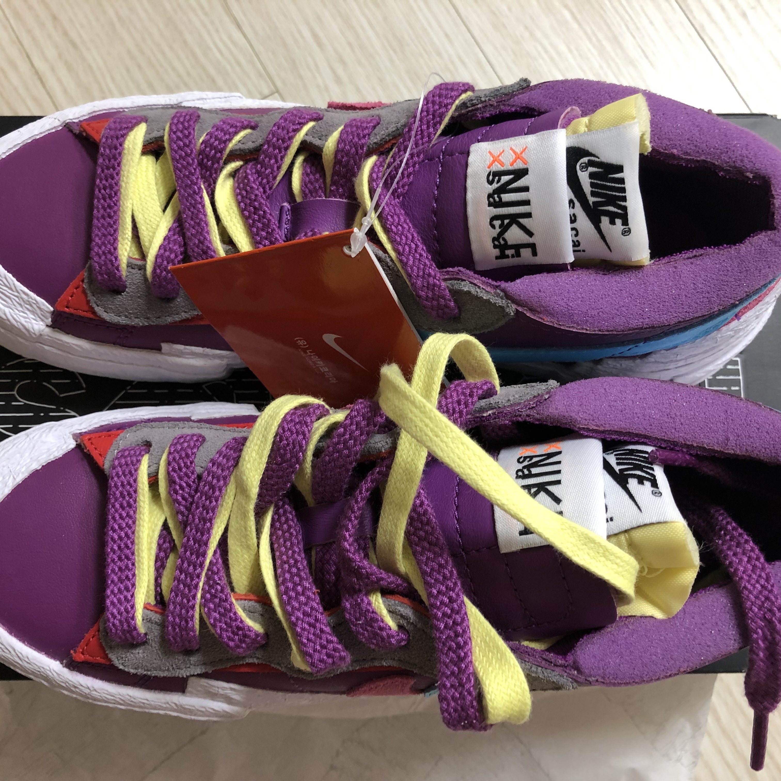Nike x Sacai x Kaws Blazer Low Purple Dusk 착용 스타일 - 2