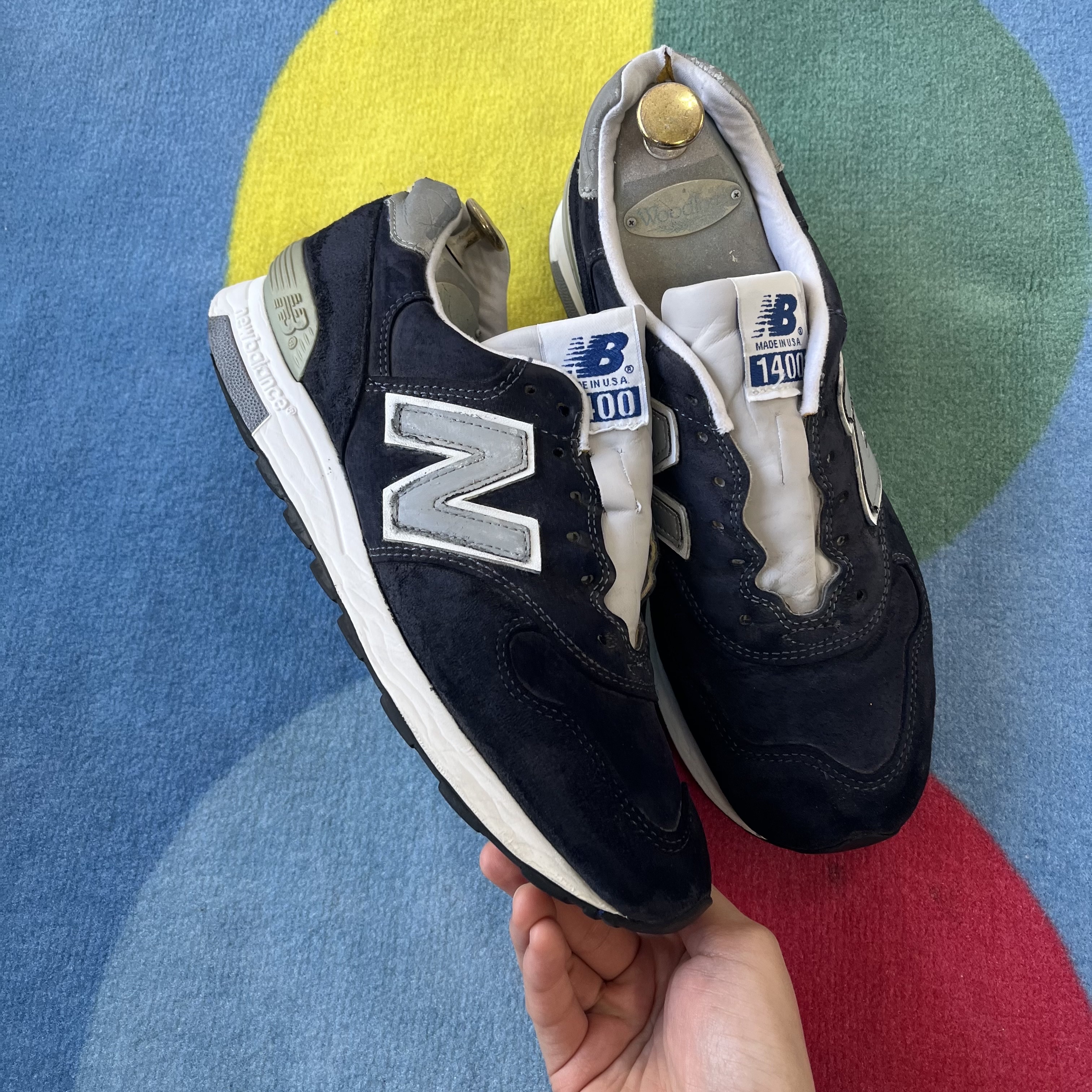 New Balance 1400 Made in USA Navy 착용 스타일 - 1