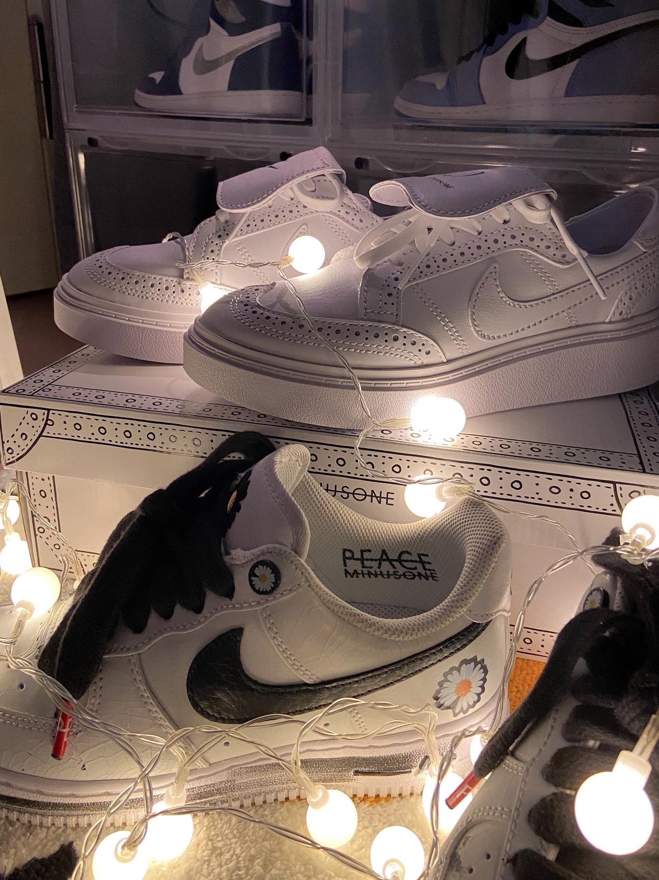 Nike x Peaceminusone Kwondo1 White 착용 스타일 - 2
