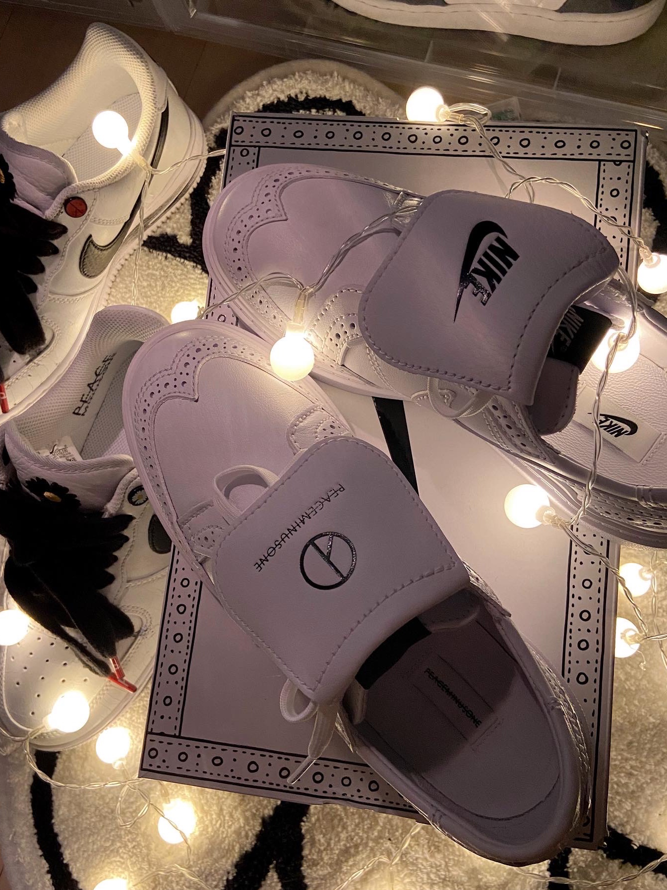 Nike x Peaceminusone Kwondo1 White 착용 스타일 - 1