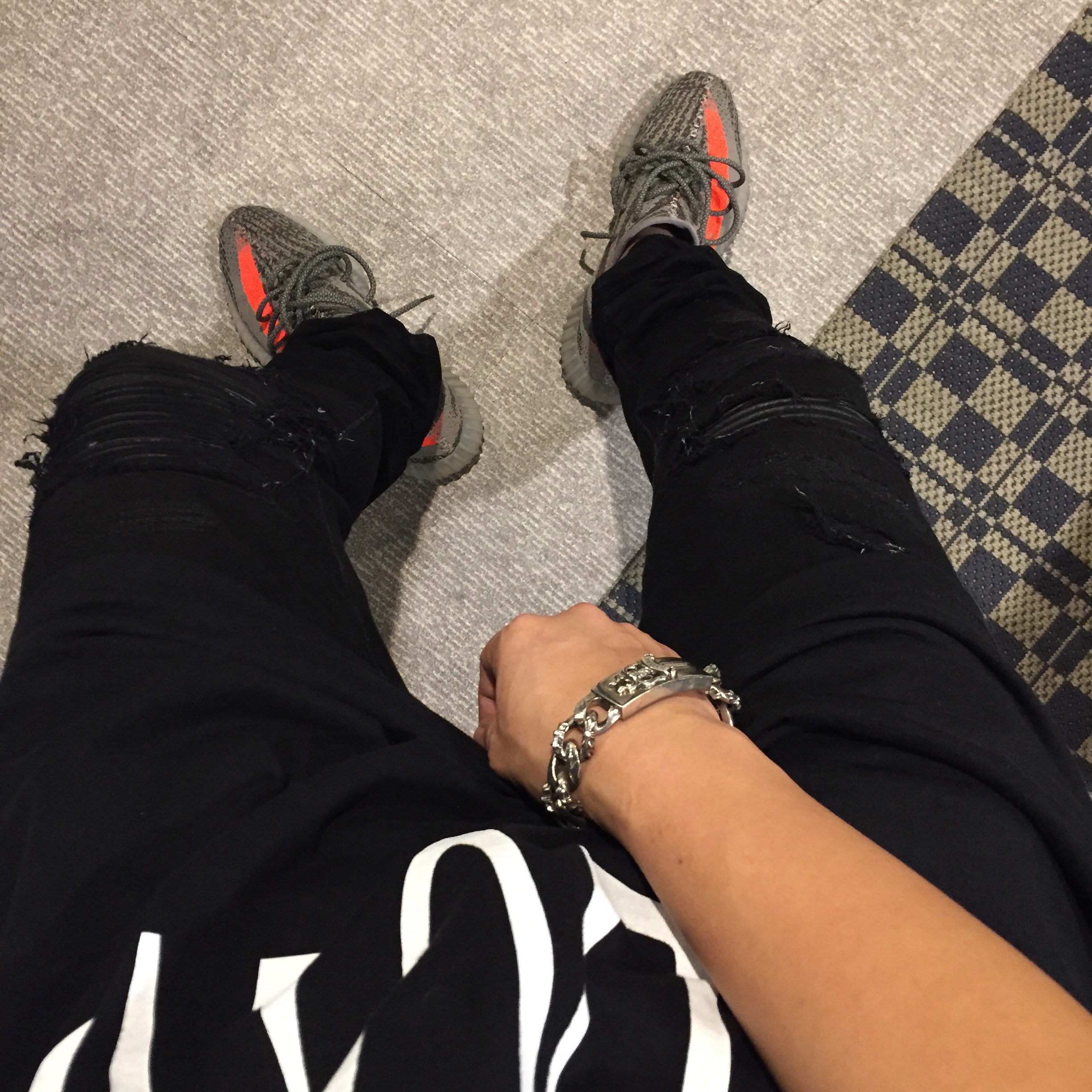 Adidas Yeezy Boost 350 V2 Beluga, Adidas Yeezy Boost 350 Turtledove 2015 착용 스타일 - 1