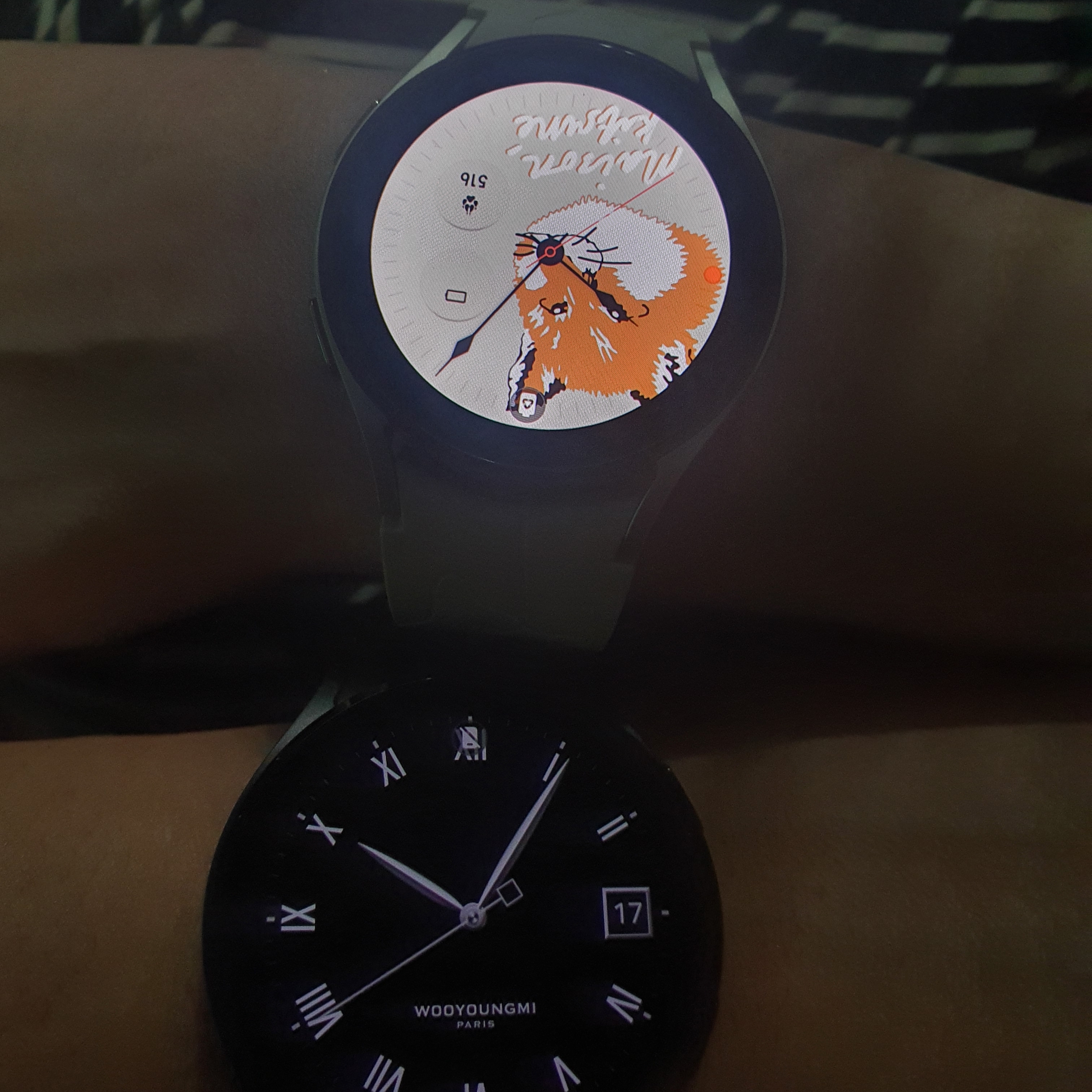 Samsung Galaxy Watch4 44mm Wooyoungmi Edition (Korean Ver.), Samsung Galaxy Watch4 Maison Kitsune Edition (Korean Ver.) 착용 스타일