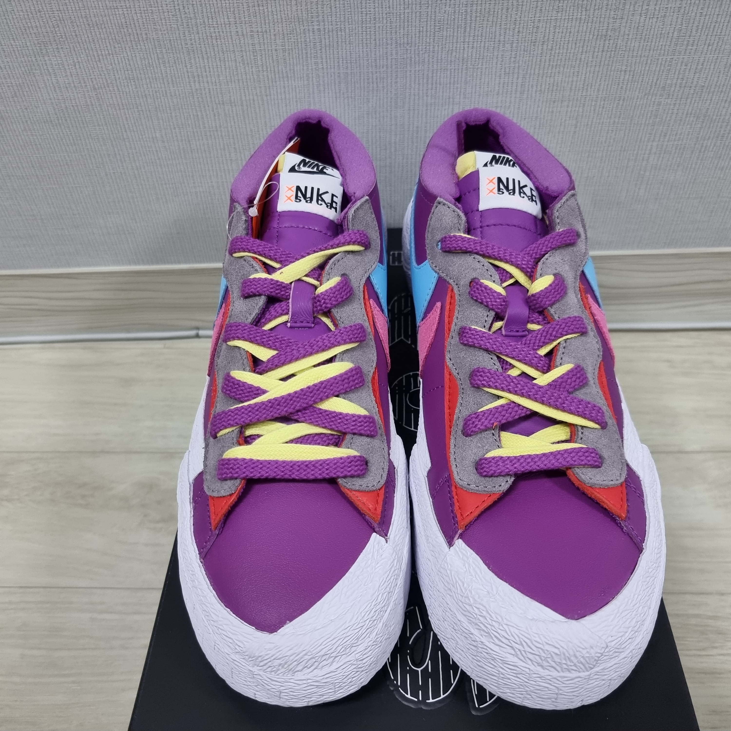 Nike x Sacai x Kaws Blazer Low Purple Dusk 착용 스타일 - 1