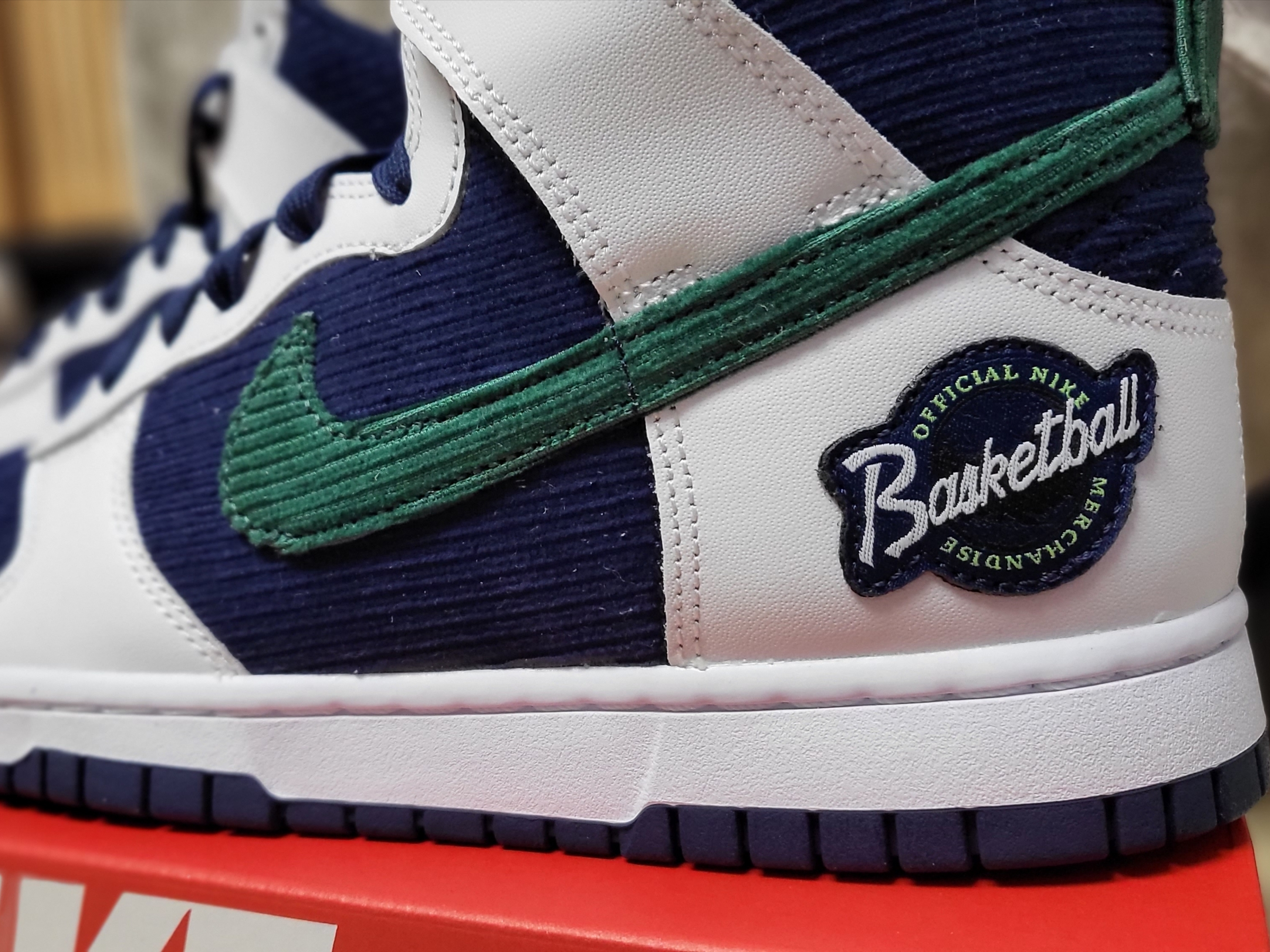 Nike Dunk High PRM EMB College Navy 착용 스타일 - 3