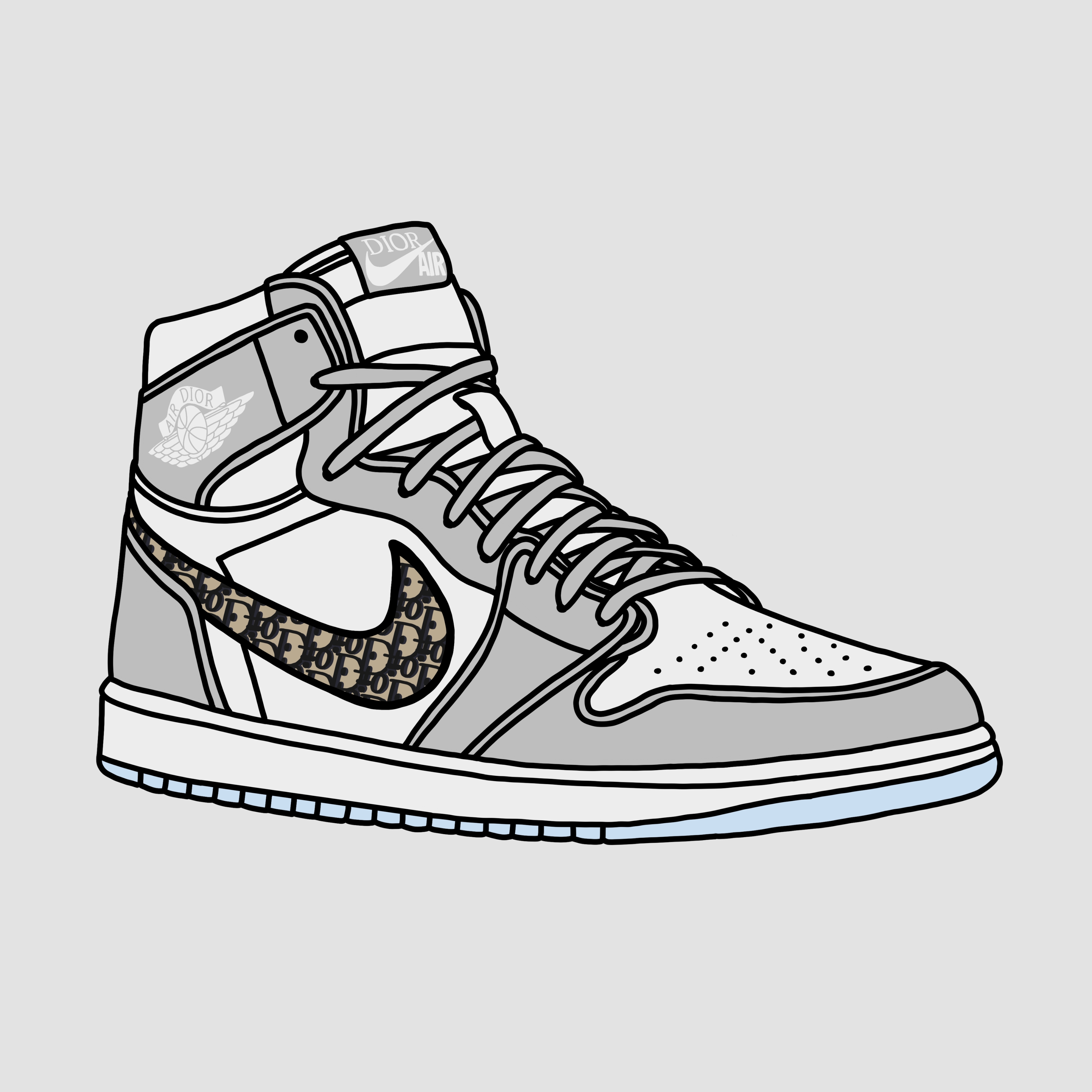 Jordan 1 x Dior High OG 착용 스타일