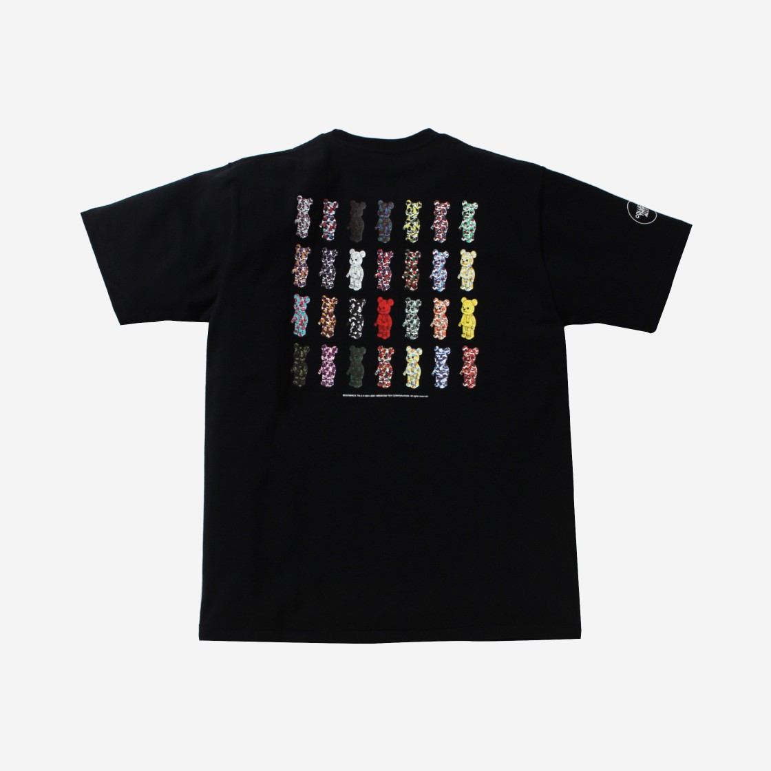 BAPE x Medicom Toy Camo Bear T-Shirt Black 상세 이미지 2