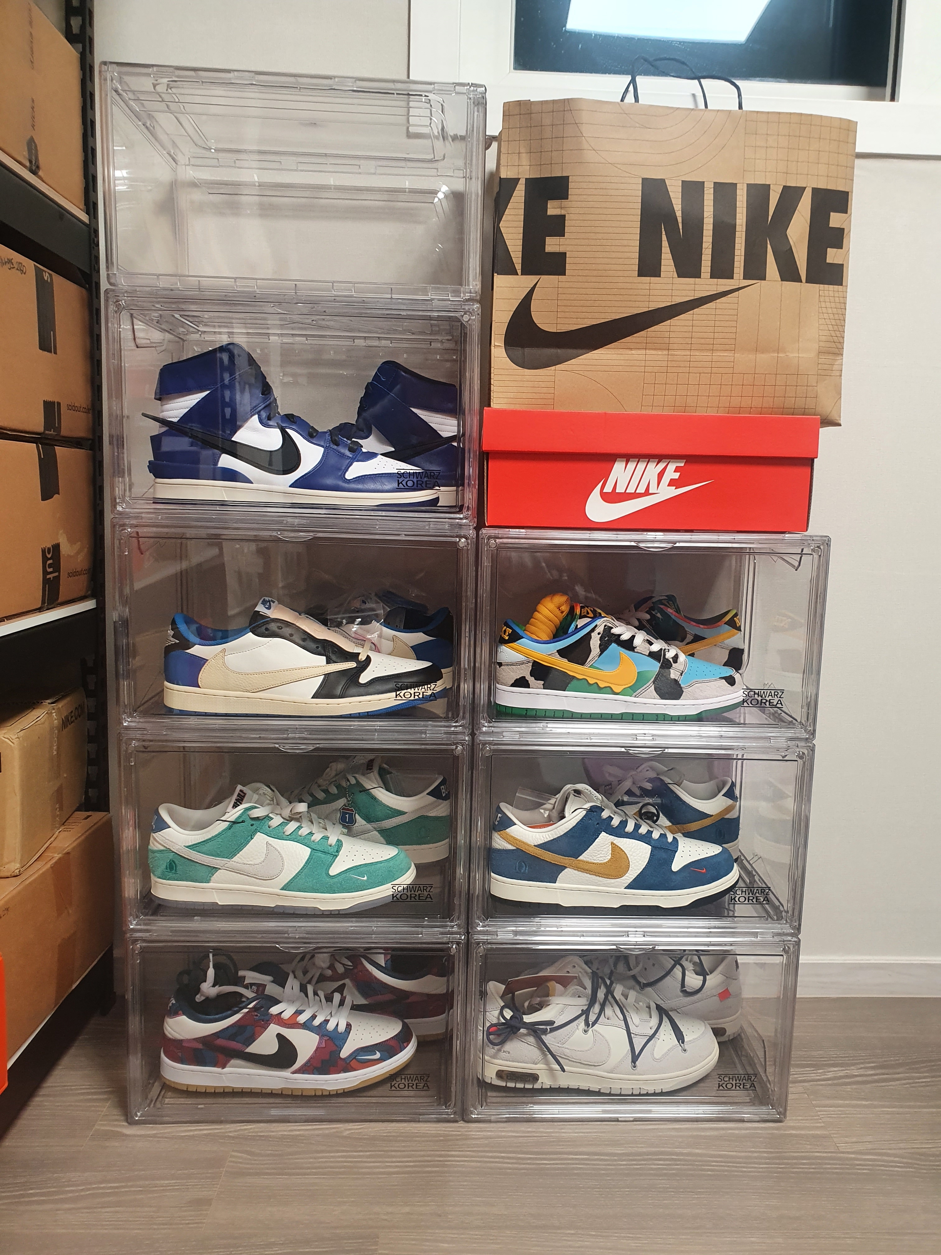 Nike x Kasina Dunk Low 80's Bus, Nike x Kasina Dunk Low Road Sign - Kasina Exclusive 착용 스타일