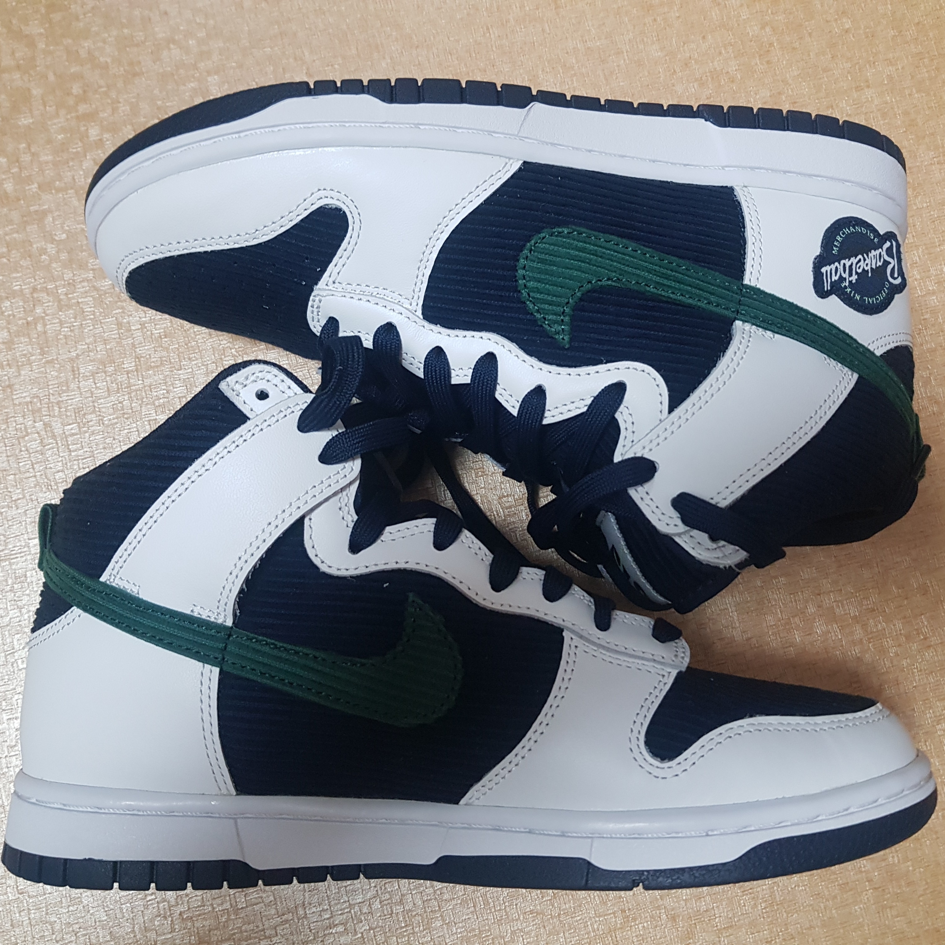 Nike Dunk High PRM EMB College Navy 착용 스타일 - 5