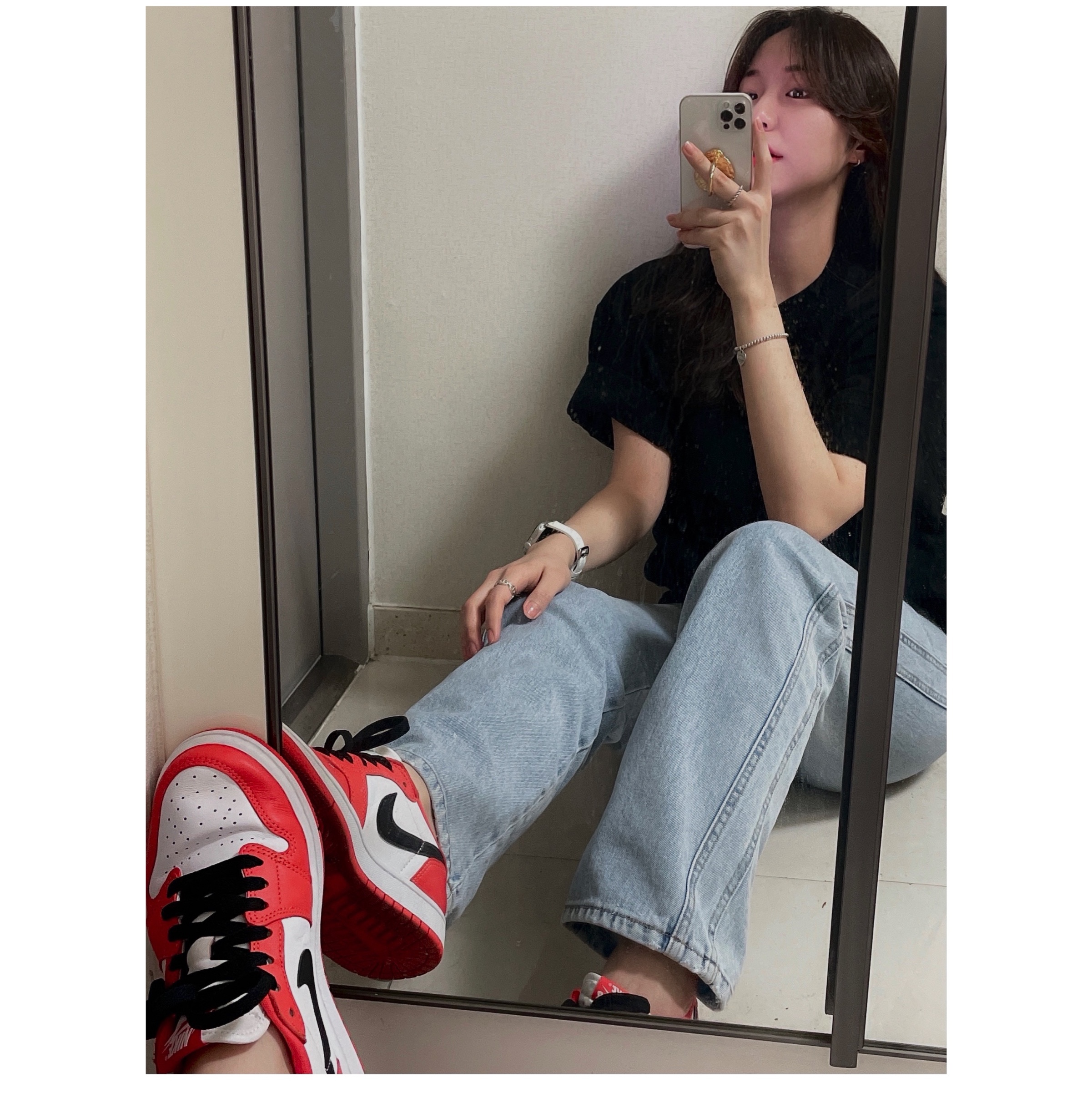Jordan 1 Low OG Starfish, (W) Jordan 1 Low OG Starfish 착용 스타일