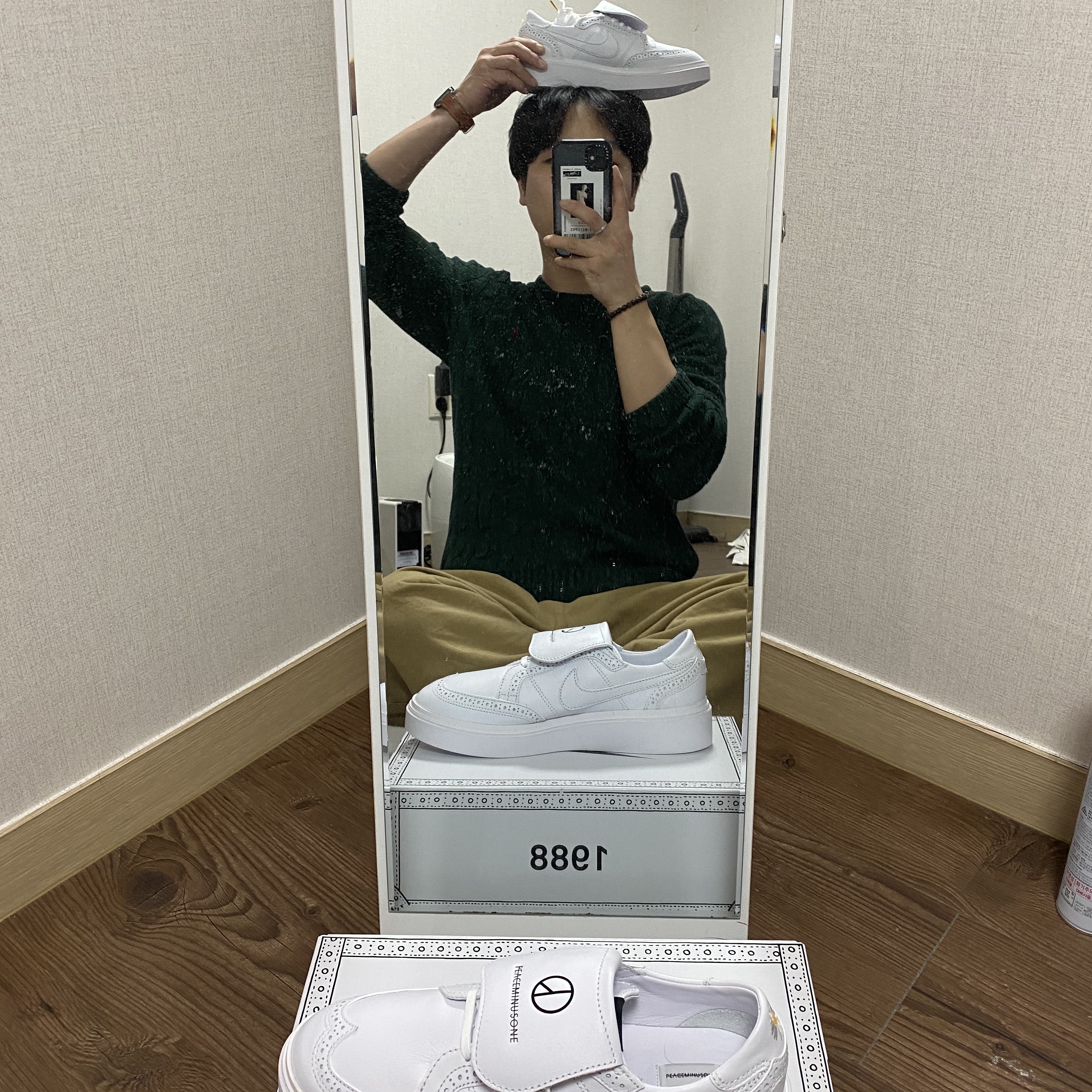 Nike x Peaceminusone Kwondo1 White 착용 스타일