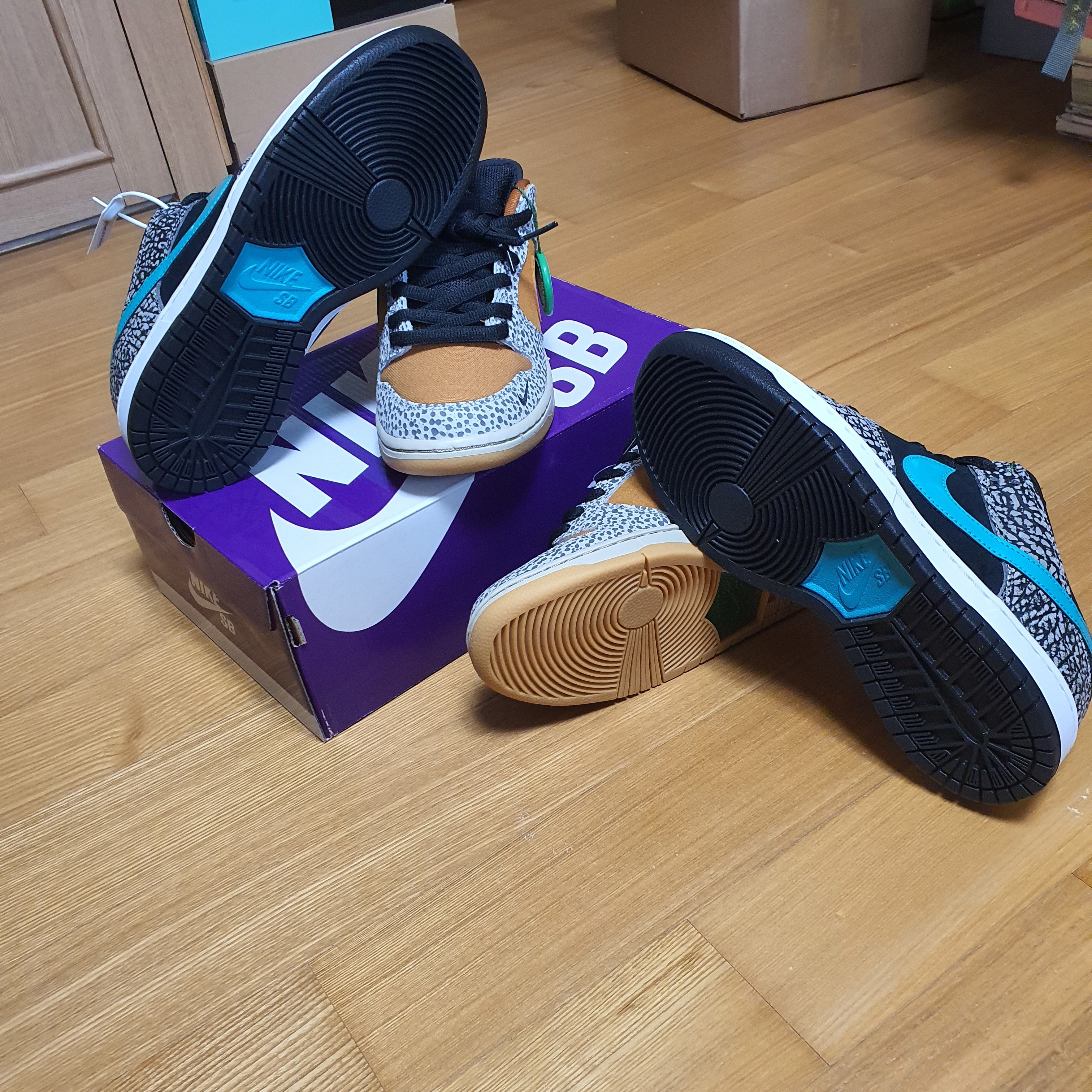 Nike SB Dunk Low Pro Clear Jade, Nike SB Dunk Low Pro Safari 착용 스타일 - 4