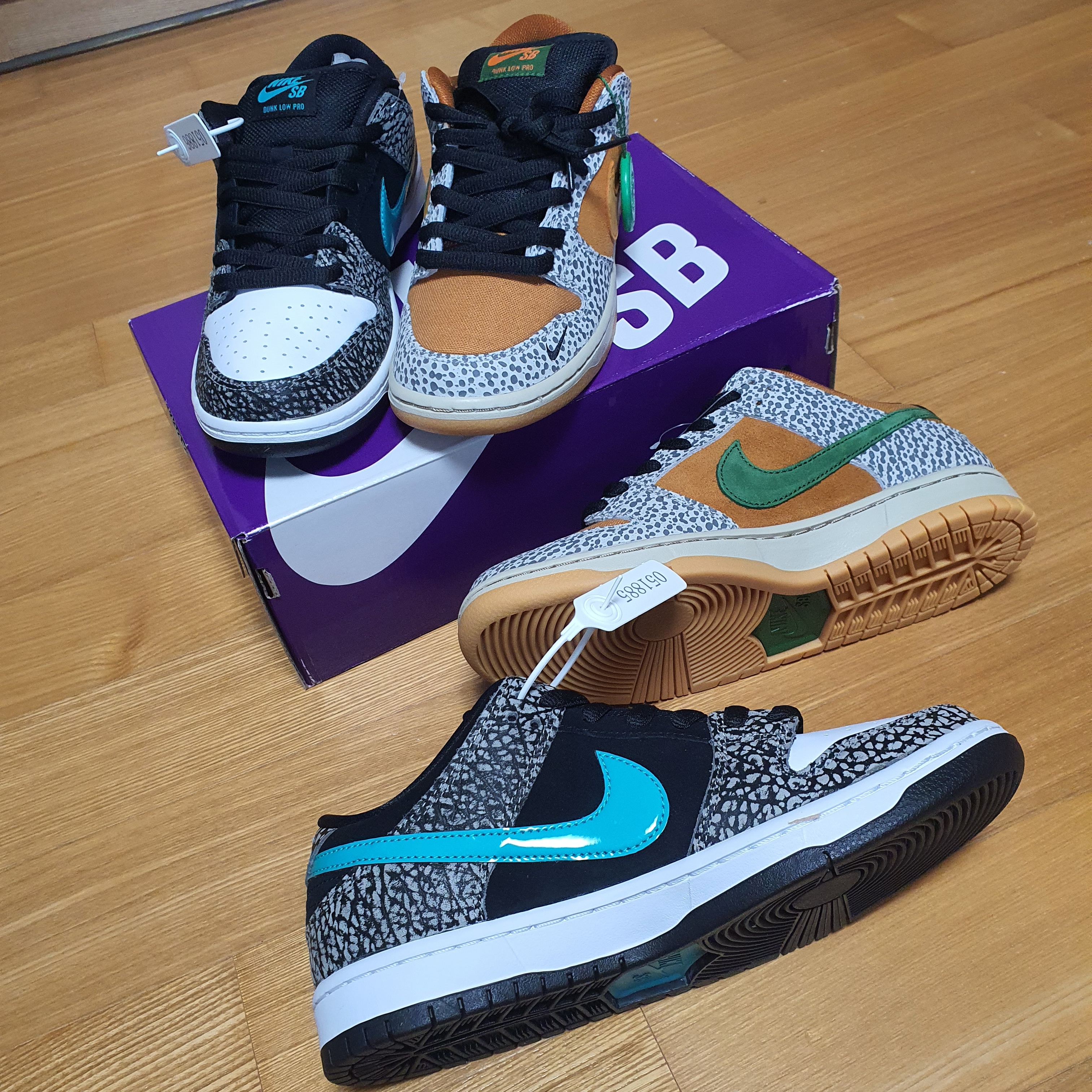 Nike SB Dunk Low Pro Clear Jade, Nike SB Dunk Low Pro Safari 착용 스타일 - 3