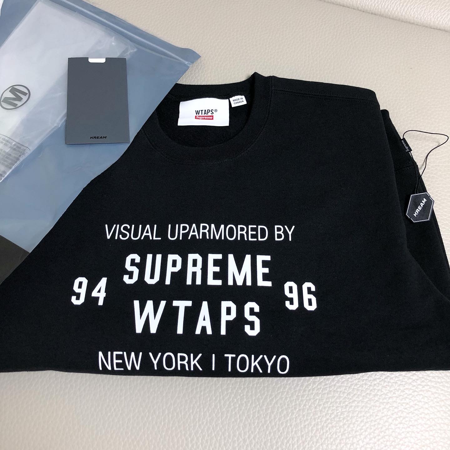 Supreme x WTAPS Crewneck Black - 21FW 착용 스타일 - 1