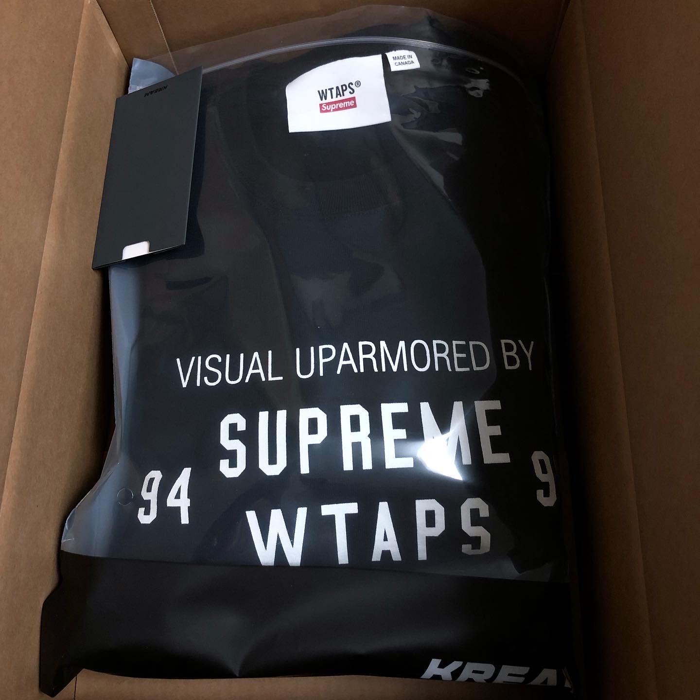 Supreme x WTAPS Crewneck Black - 21FW 착용 스타일 - 2