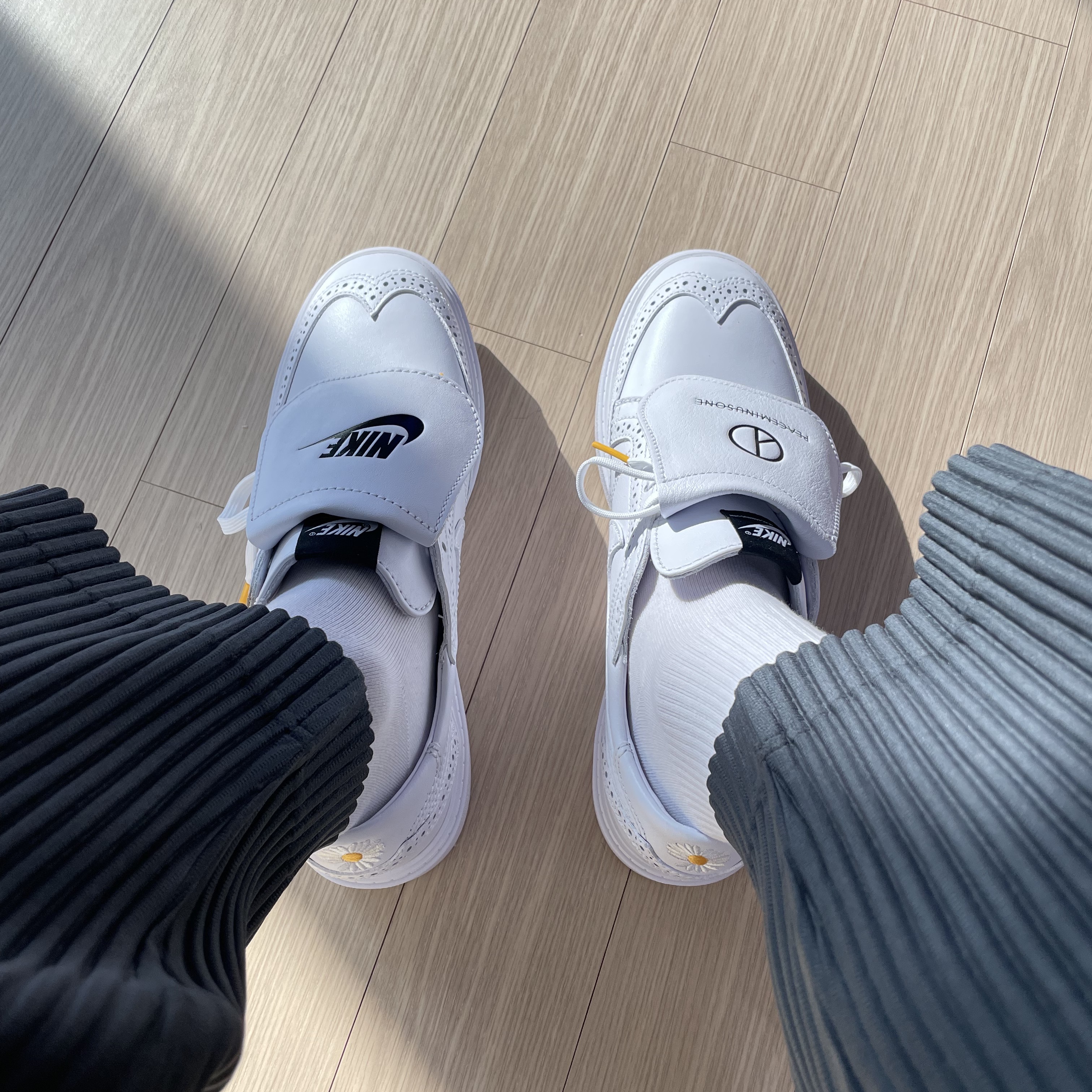 Nike x Peaceminusone Kwondo1 White 착용 스타일