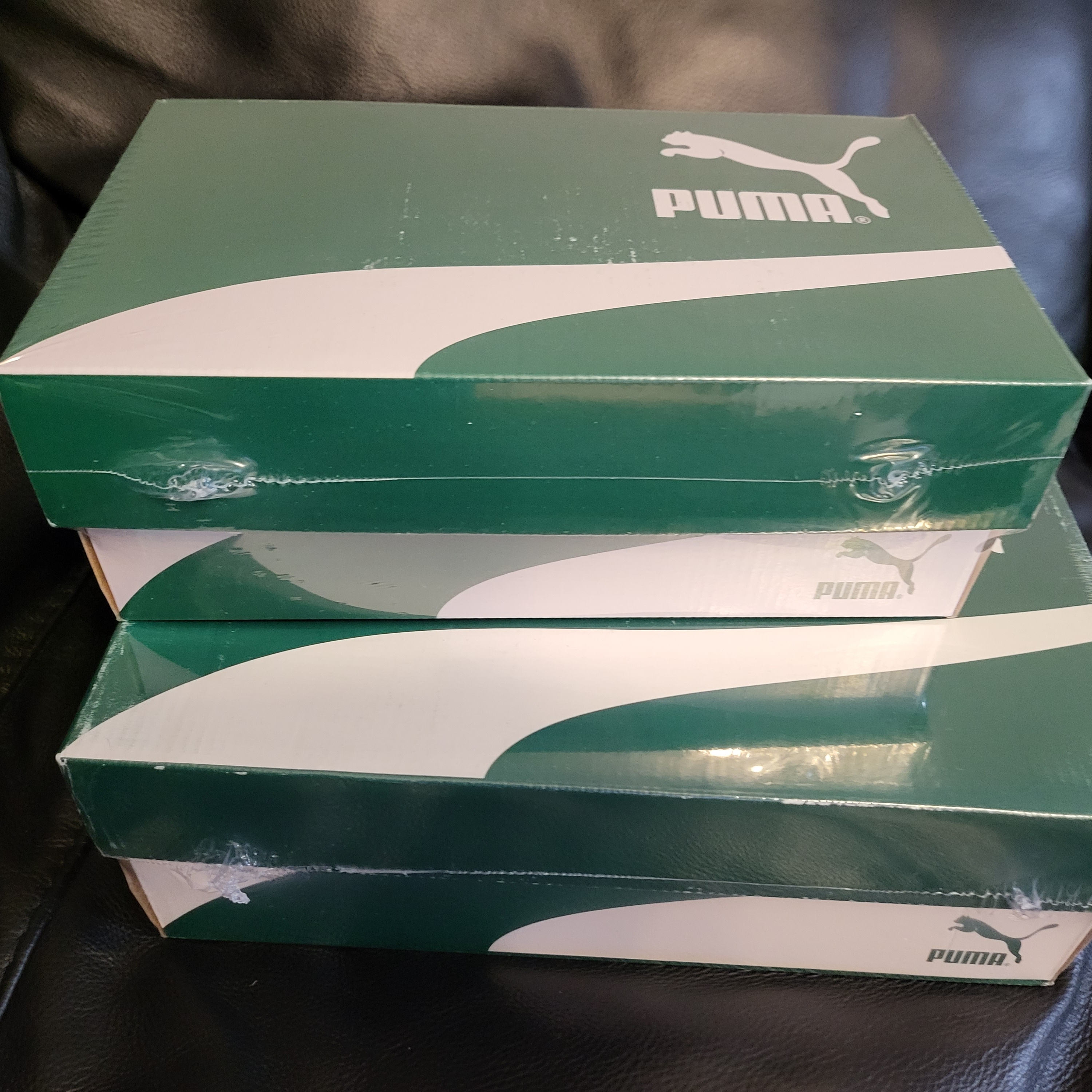 Puma Suede VTG Kelly Green, Puma Suede Classic Muted Clay White 착용 스타일 - 3